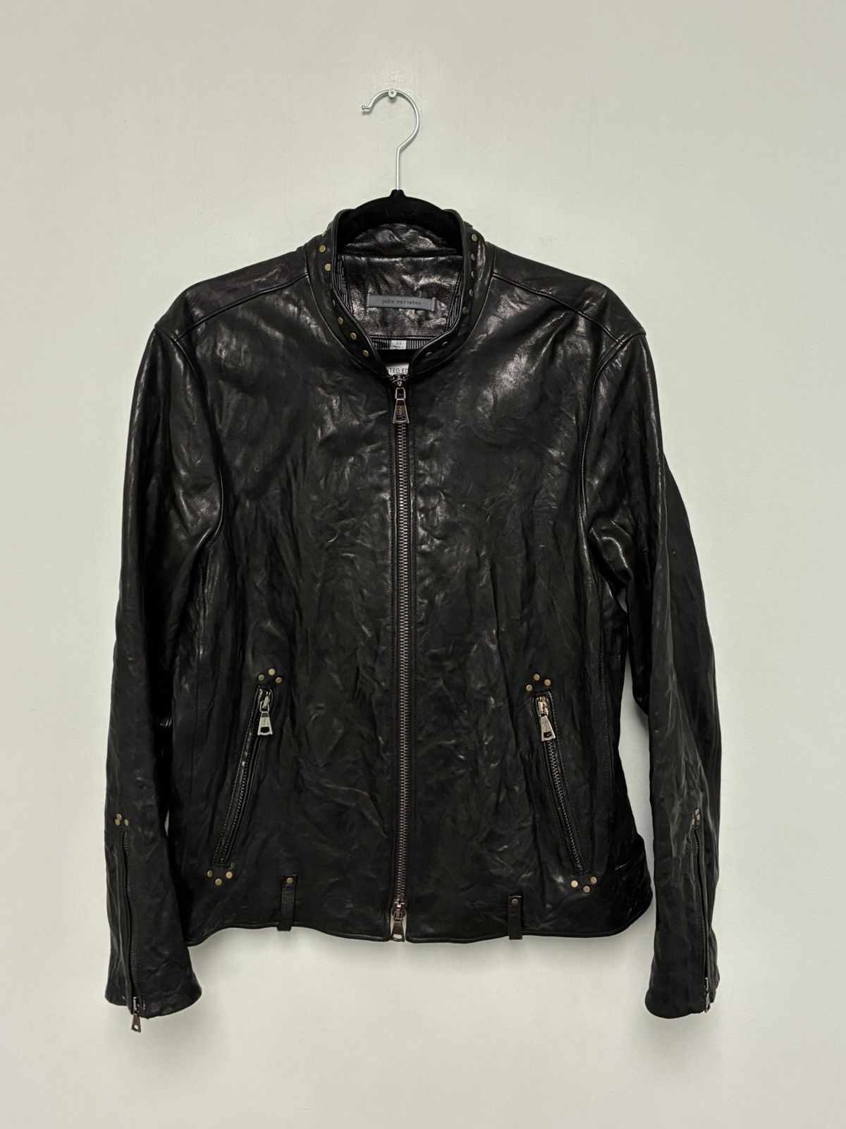 John Varvatos Rivet Studded Leather Jacket EU 50 USA 40 Size US M / EU 48-50 / 2 - 6 Thumbnail