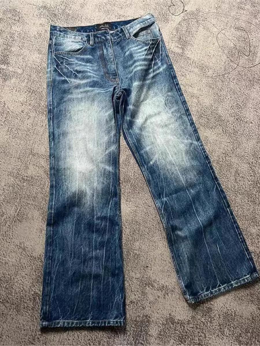Japanese Brand × Jean Washed Street Aged Straight Leg Jeans Size US 34 / EU 50 - 1 Thumbnail