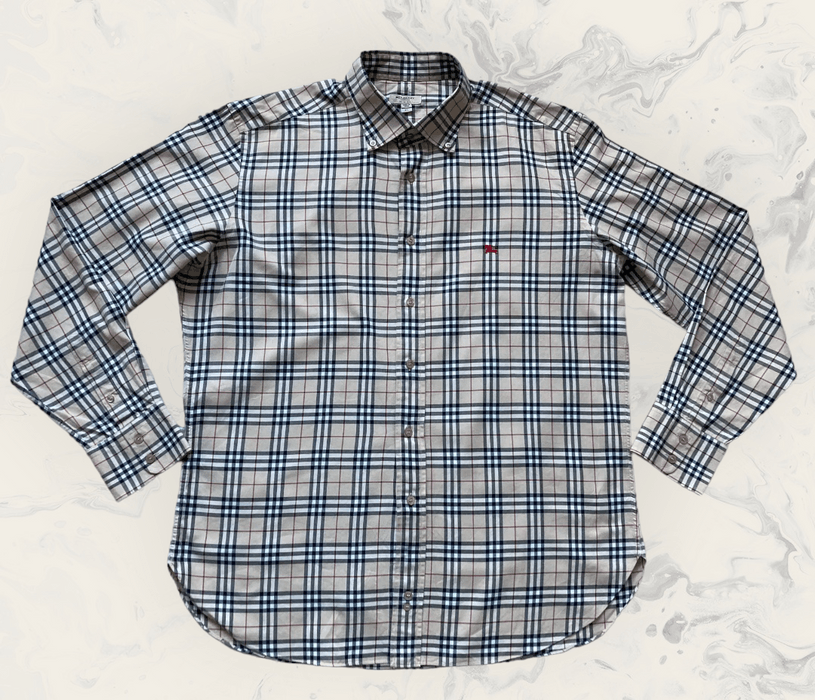 Vintage VTG 90s Burberry Nova Check Button Up Shirt | Grailed