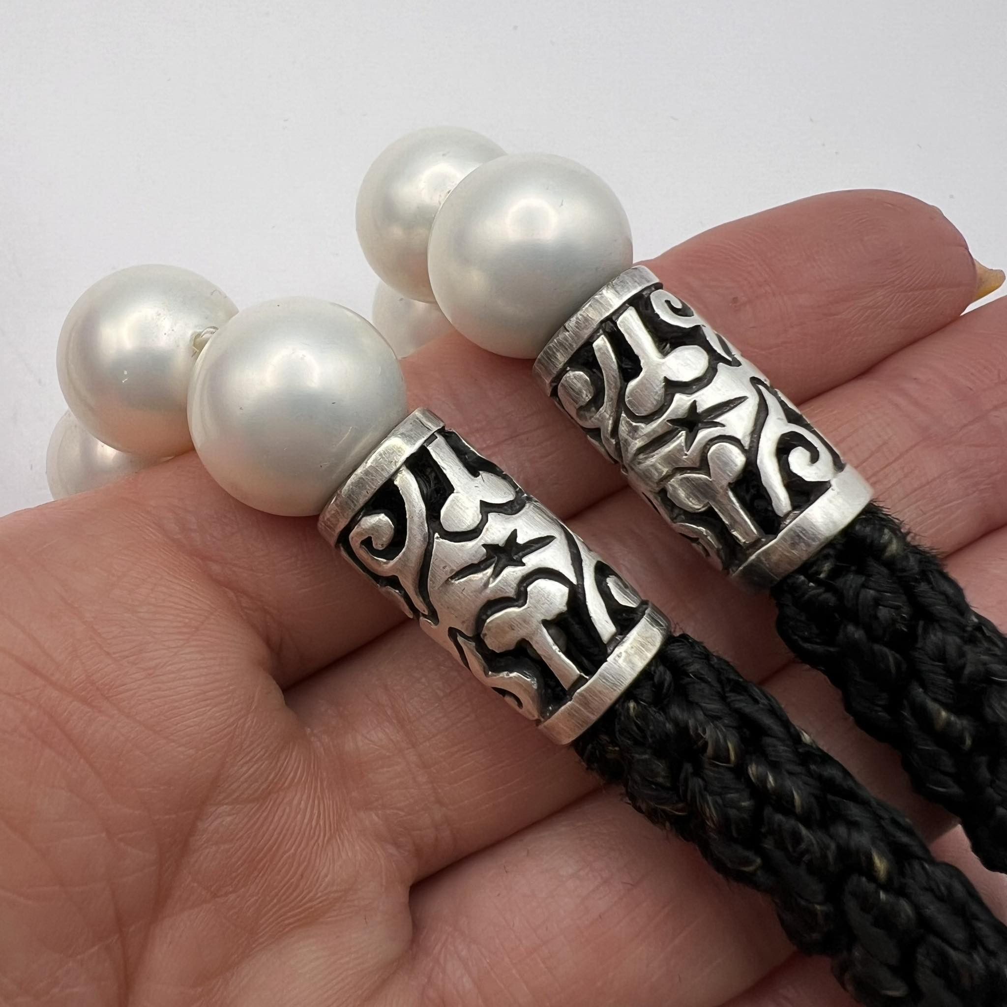 Vintage Vintage Jewelry Necklace Lace Sterling Silver 925 Pearls Size ONE SIZE - 8 Thumbnail