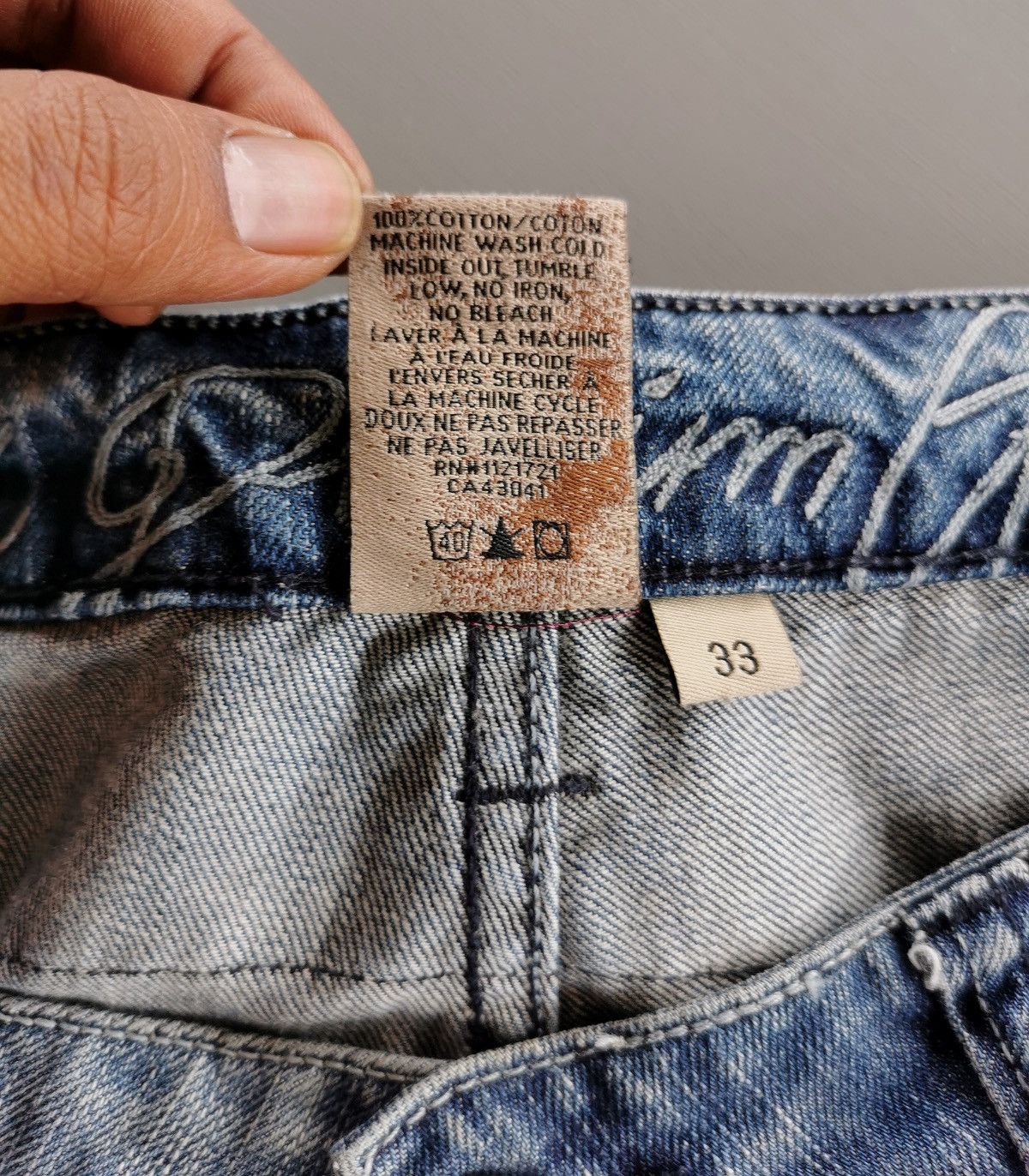 Antik Denim Antik Denim Tribal Floral Zipper Side Jeans Size US 35 - 10 Thumbnail