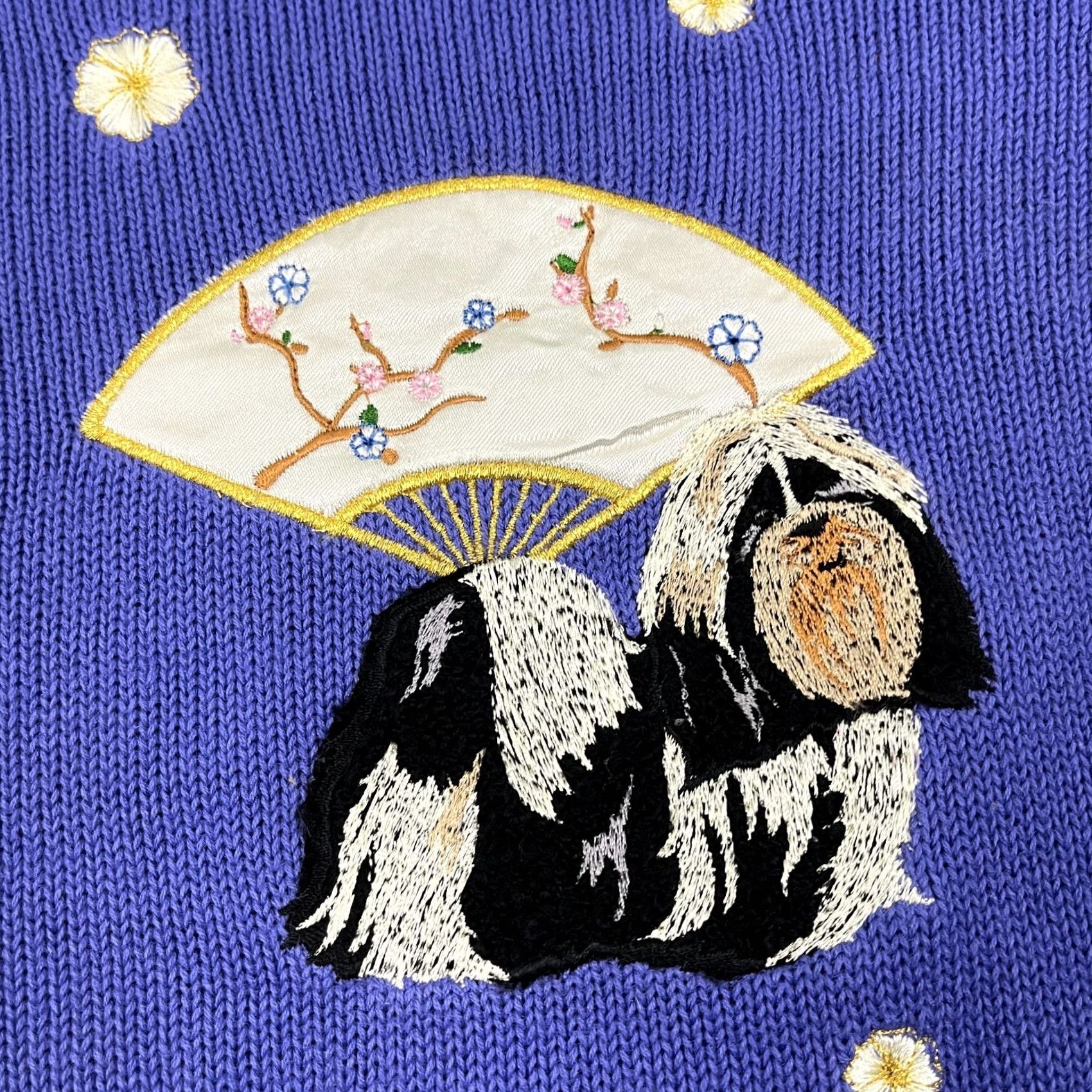 Vintage VINTAGE Storybook Knits Sweater Womens 1X Purple Dog Novelty Whimsy Cardigan Knit Shirt Womens (Dog) 1X Purple Autumn/Winter/Spring Casual Workwear Size XL / US 12-14 / IT 48-50 - 2 Thumbnail
