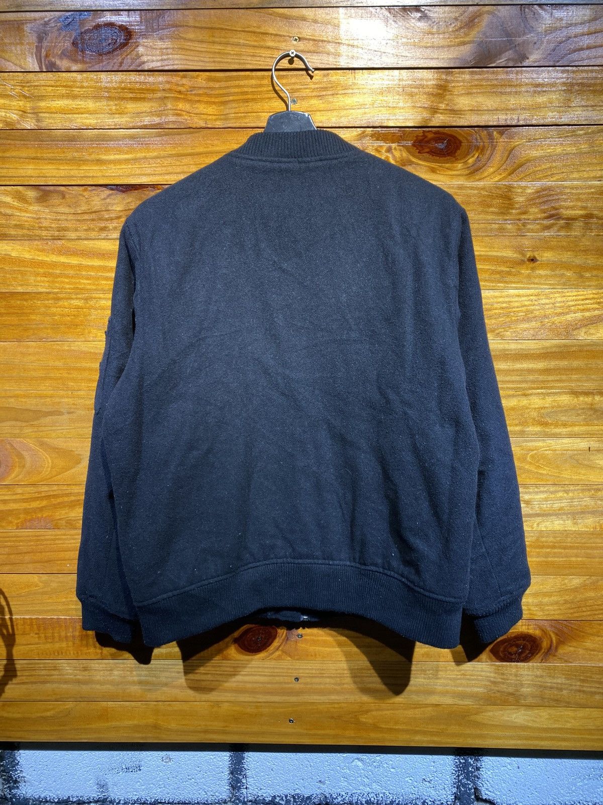Ciaopanic Vintage Special Works & Styles Black Wool Bomber Jacket Size US L / EU 52-54 / 3 - 9 Thumbnail