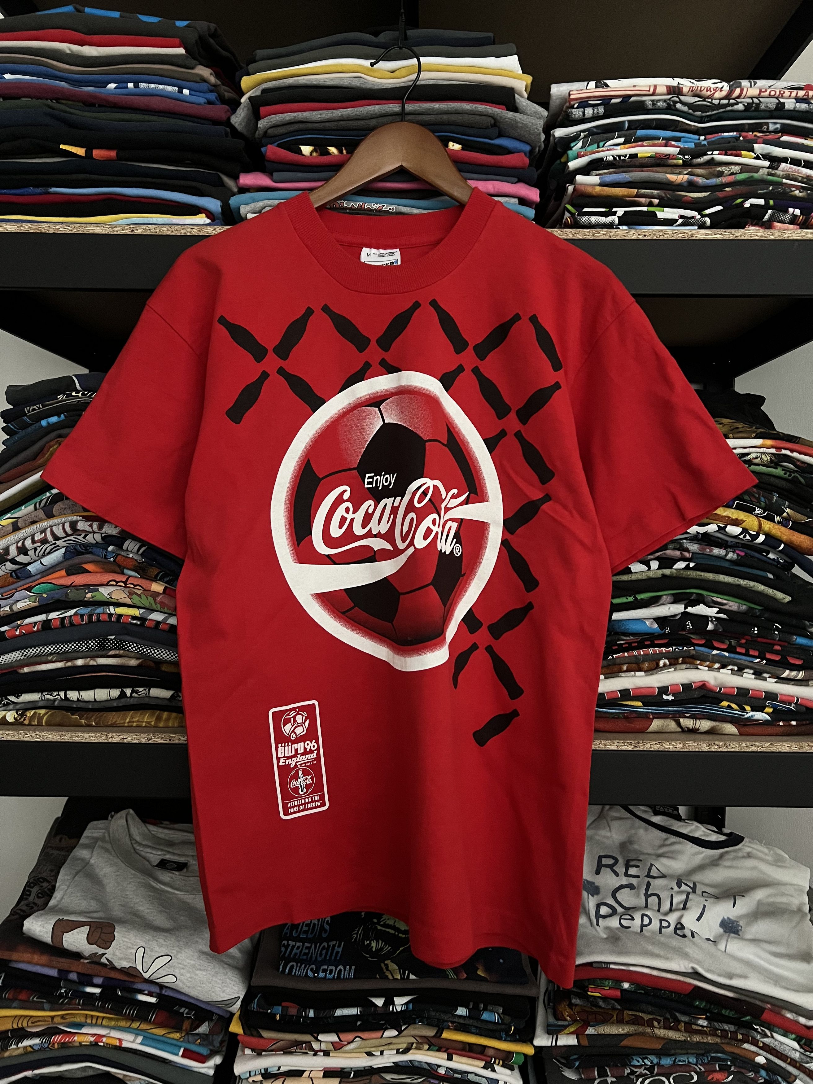 Coca Cola Vintage 1996 Coca Cola UEFA Euro 96 England Promo T-shirt Size US M / EU 48-50 / 2 - 2 Thumbnail
