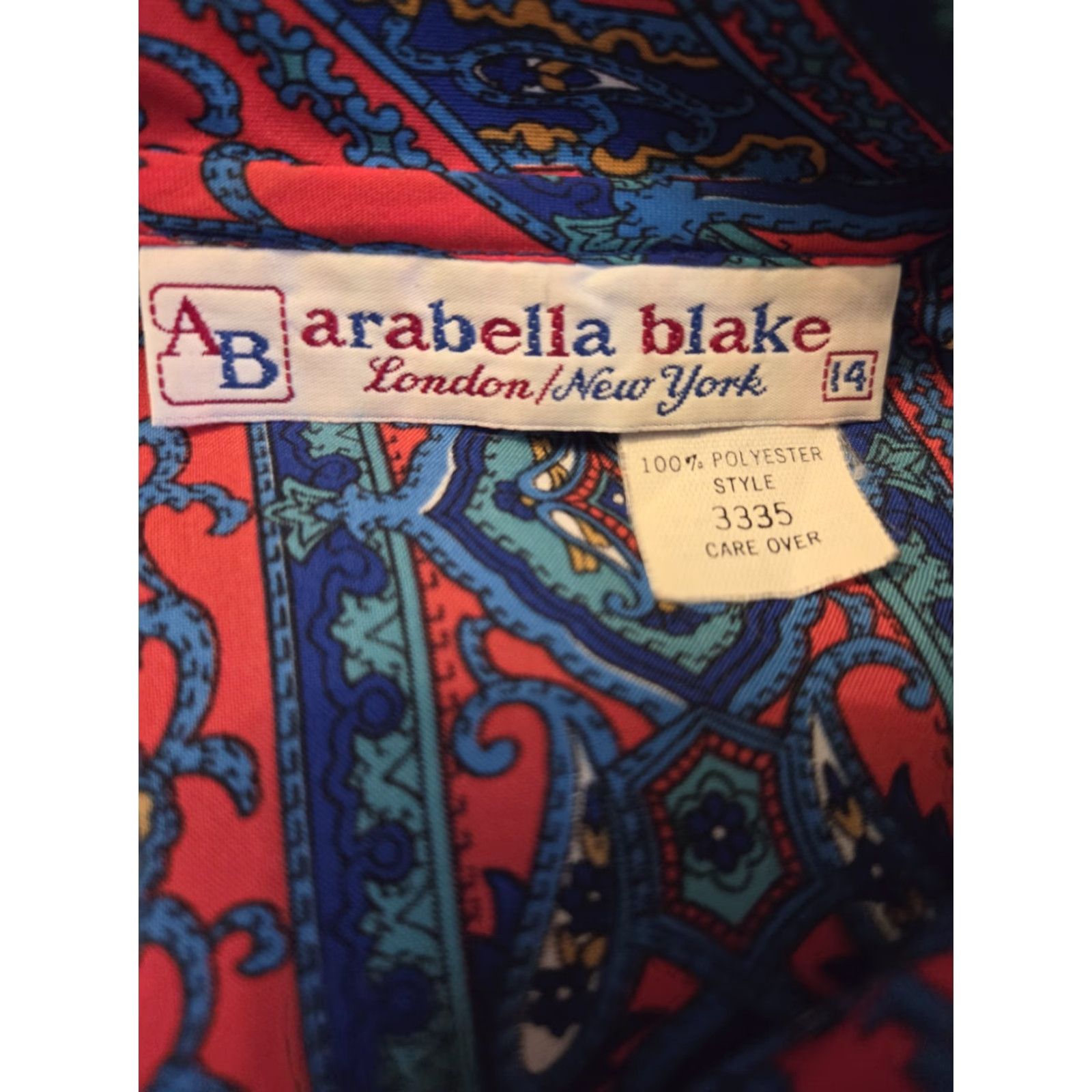 Vintage VINTAGE Arabella Blake Paisley Geometric Print Button Up Shirt 14 Mens Size XL / US 12-14 / IT 48-50 - 6 Thumbnail