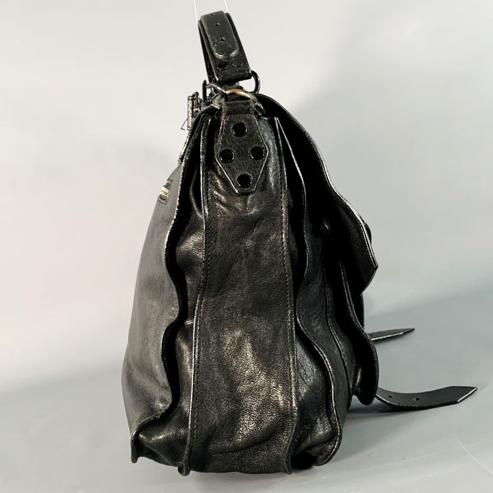 Proenza Schouler PROENZA SCHOULER PS1 Medium Black Leather Satchel Handbag Size ONE SIZE - 2 Thumbnail