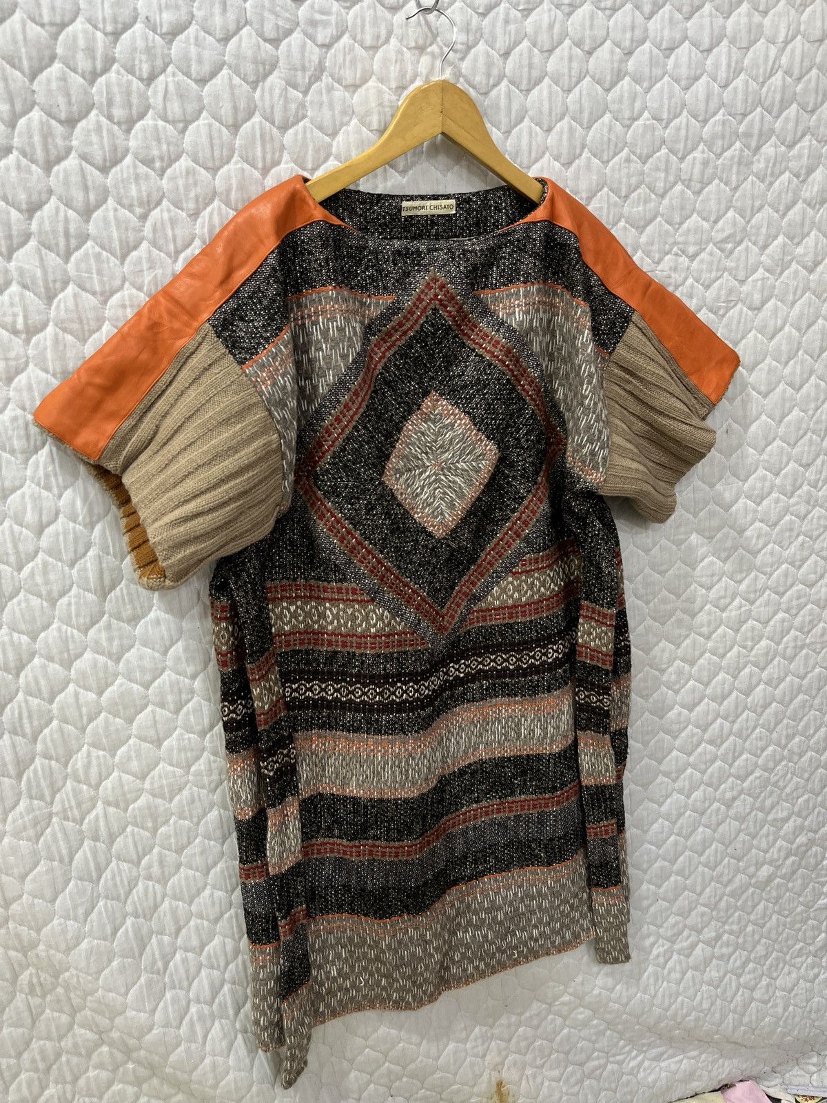 Issey Miyake 🔥🔥RARE DESIGN ISSEY MIYAKE TSUMORI CHISATO WOOL KNIT LEATHER Size M / US 6-8 / IT 42-44 - 5 Thumbnail