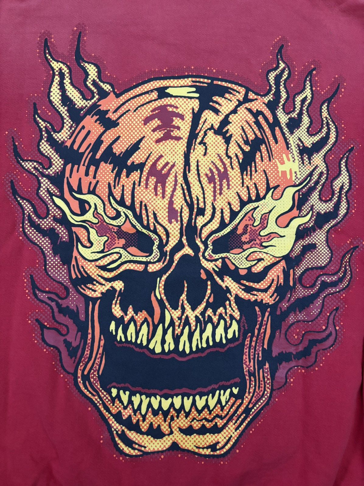 Warren Lotas Flaming Skull Crewneck Size US XXL / EU 58 / 5 - 3 Thumbnail