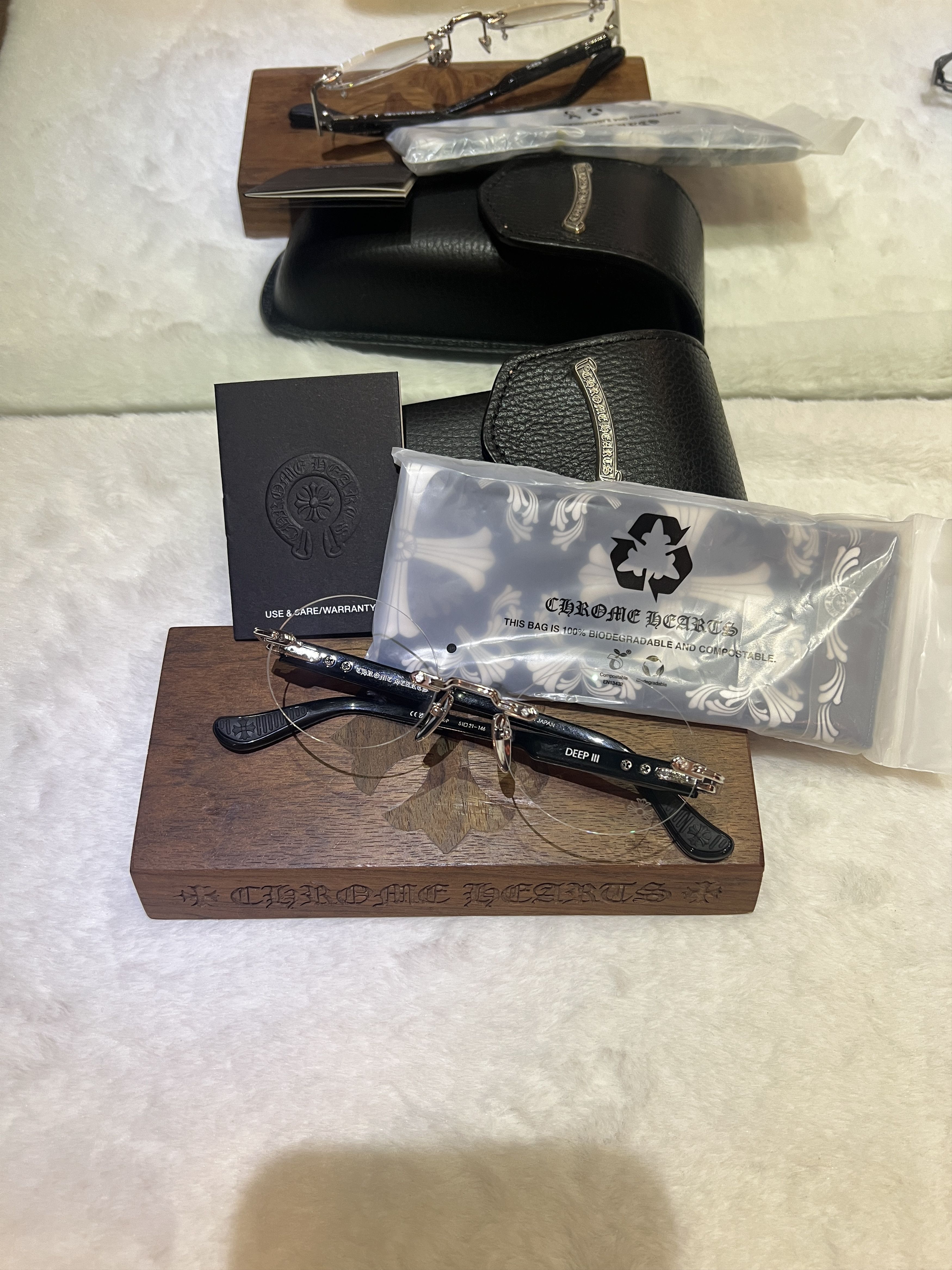 Chrome Hearts CHROME HEARTS DEEP III BLACK/SILVER GLASSES Size ONE SIZE - 13 Thumbnail
