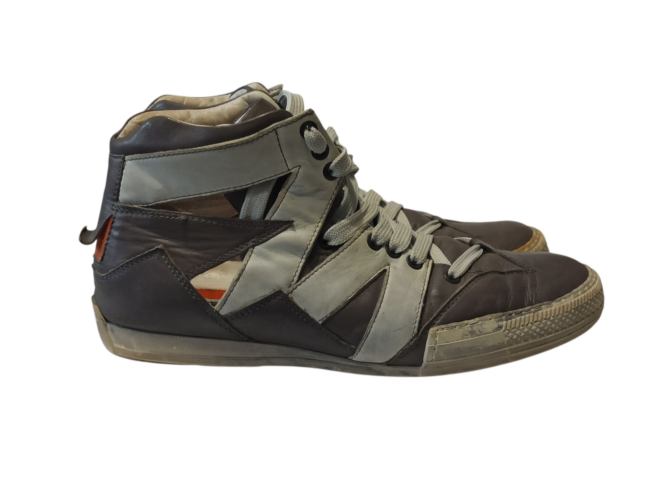 Marithe + Francois Girbaud Marithe Francois Girbaud Archive Panelled Leather High-Tops Size US 11 / IT 41 - 3 Thumbnail