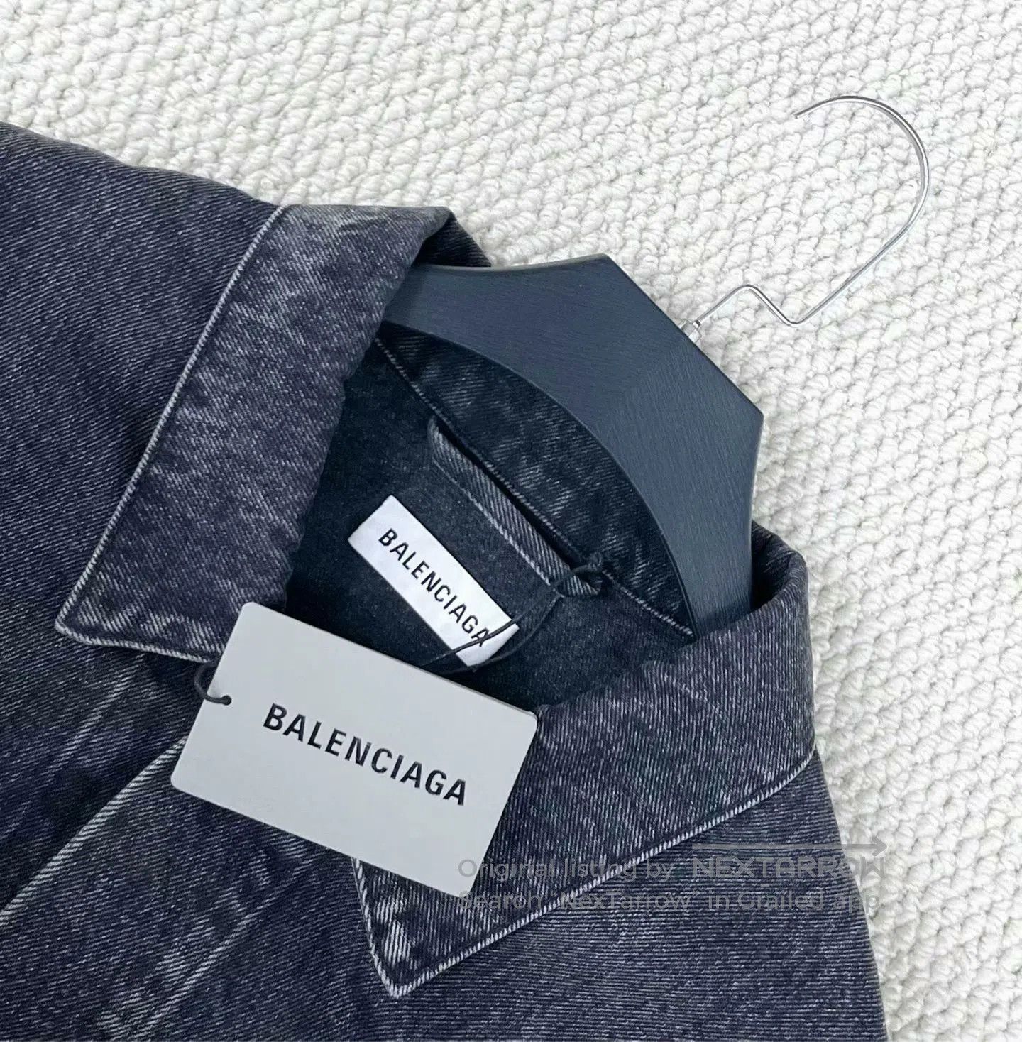 Balenciaga balenciaga black distressed denim jacket unisex. Size US M / EU 48-50 / 2 - 3 Thumbnail