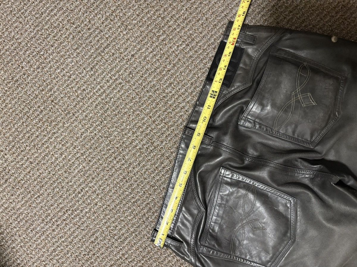 RRL Ralph Lauren RRL Ralph Ralph Lauren Black Leather Studded Pants Size US 34 / EU 50 - 8 Thumbnail
