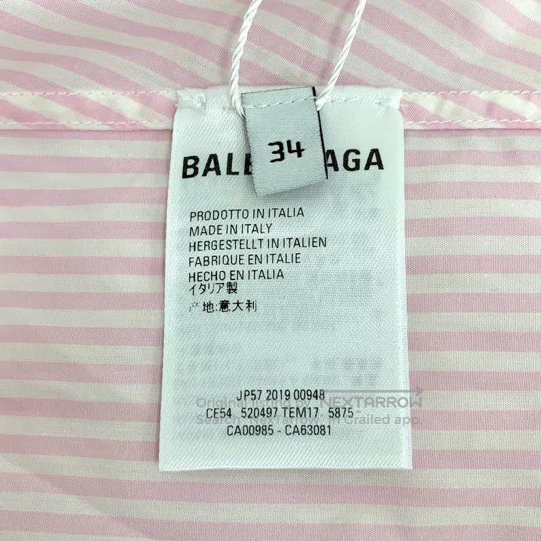Balenciaga Balenciaga Pink Striped Back Lettering Printed Tie Bow Cot Size XXS / US 00 / IT 34 - 6 Thumbnail