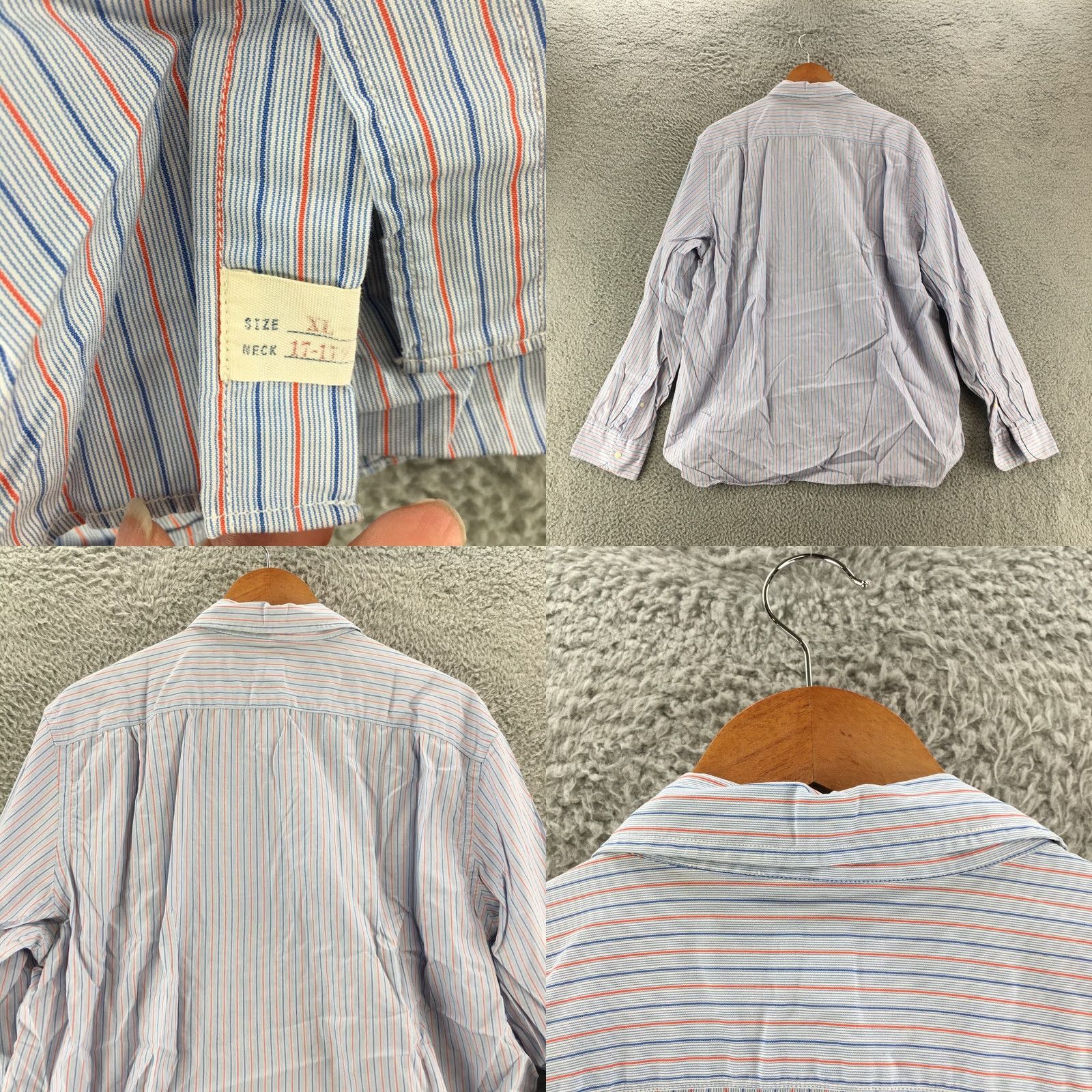 J.Crew J.Crew Button Up Shirt Mens XL Blue Striped Long Sleeve Collared Casual Size US XL / EU 56 / 4 - 8 Thumbnail