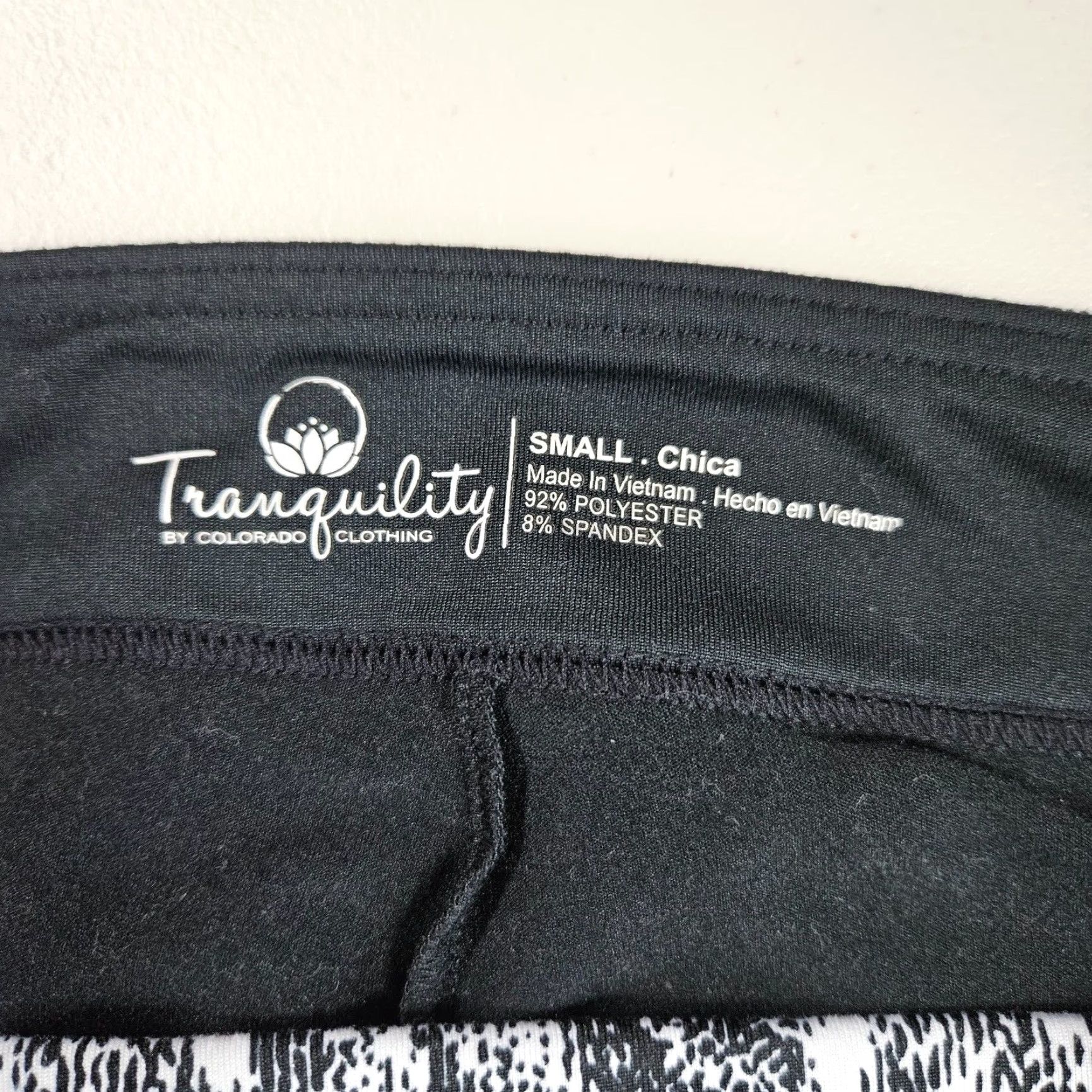 Vintage Tranquility Skort Women Small Black White Pull On Polyester Blend Athletic Activewear Size ONE SIZE - 3 Thumbnail