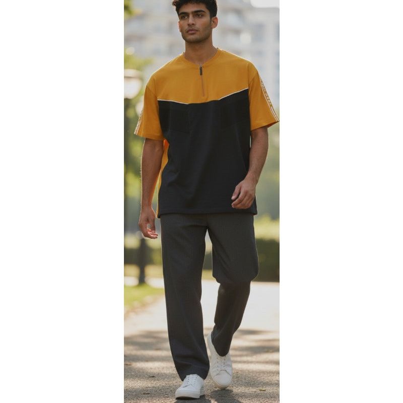 Other SOBK Men's Yellow & Black 1/4 Zip Pullover size XL Size US XL / EU 56 / 4 - 9 Thumbnail