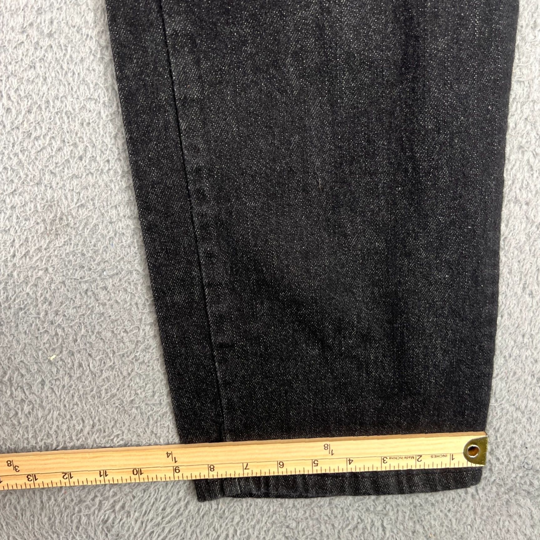 Dickies VINTAGE Dickies Jeans Mens 34x30 Regular Black Denim 5-Pocket Straight Fit Jeans 36x30 Inseam 30in Waist 36in Medium Rise Western Work Pants Mens Size US 34 / EU 50 - 2 Thumbnail