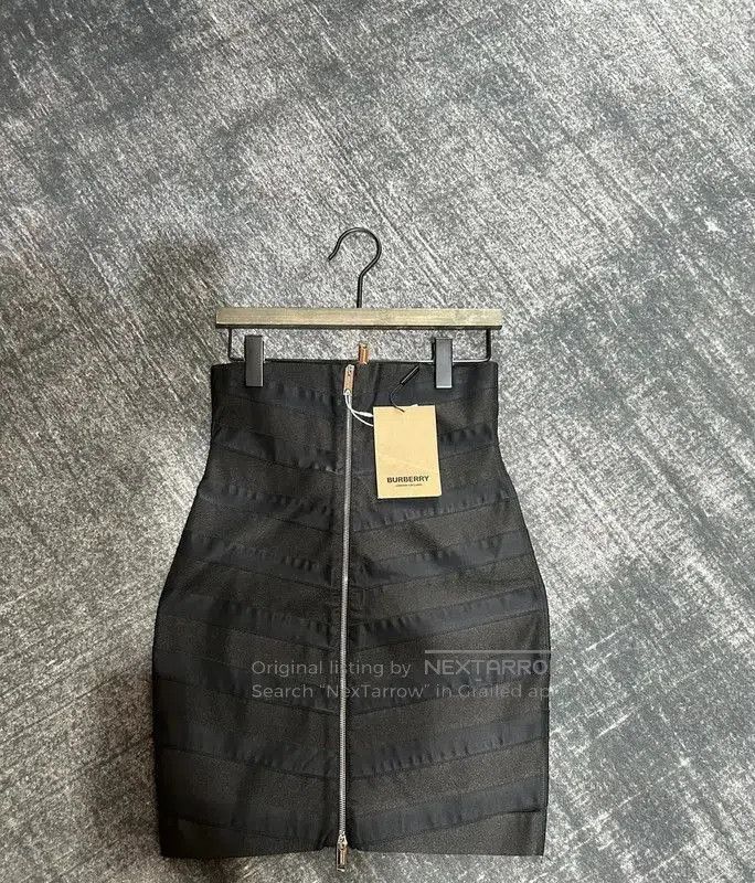 Burberry Burberry Black Cotton Summer Mini Skirt. Size 23" - 2 Thumbnail