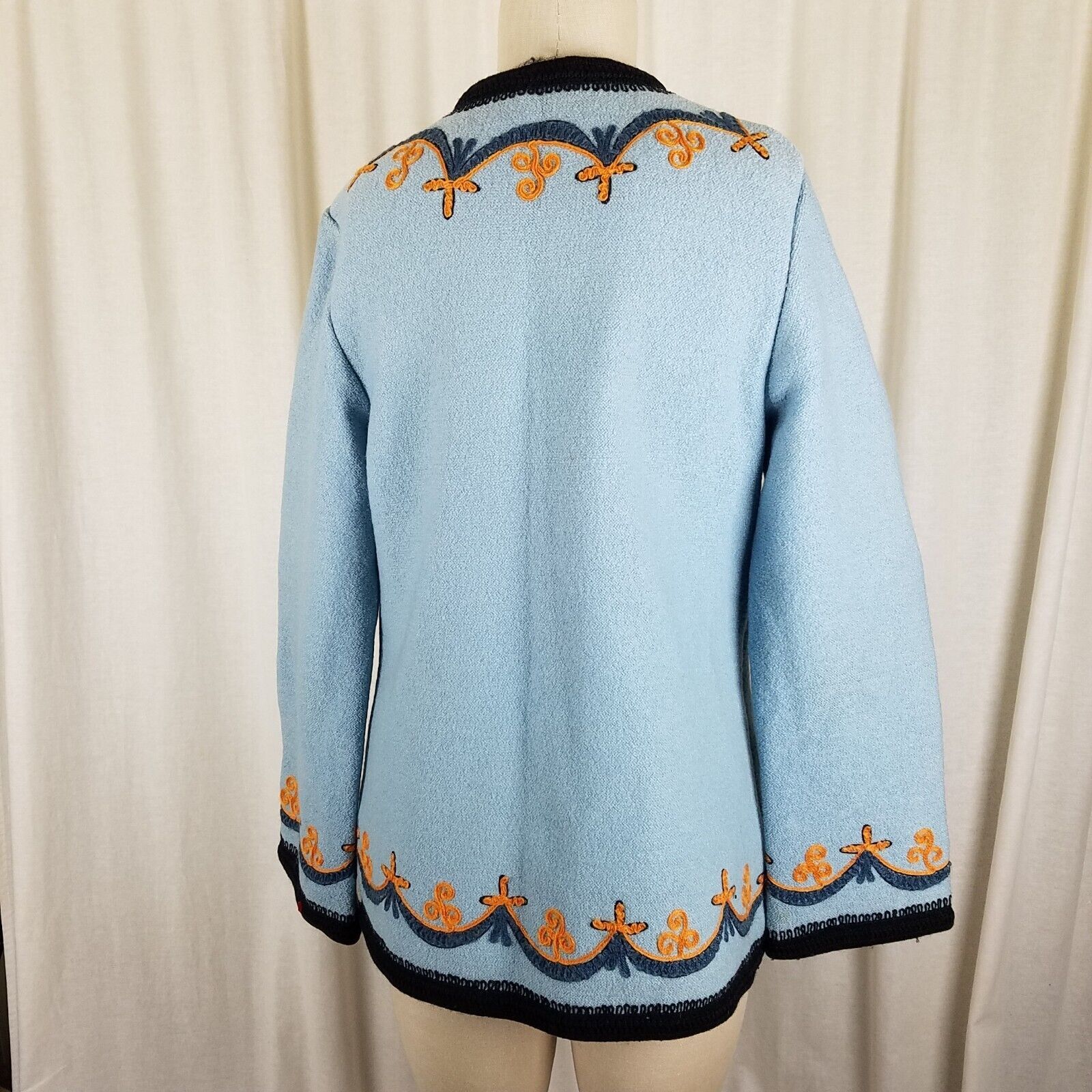Vintage Vg Austria Boiled Weighted Wool Sweater Jacket Blazer Wmns L Size L / US 10 / IT 46 - 4 Thumbnail