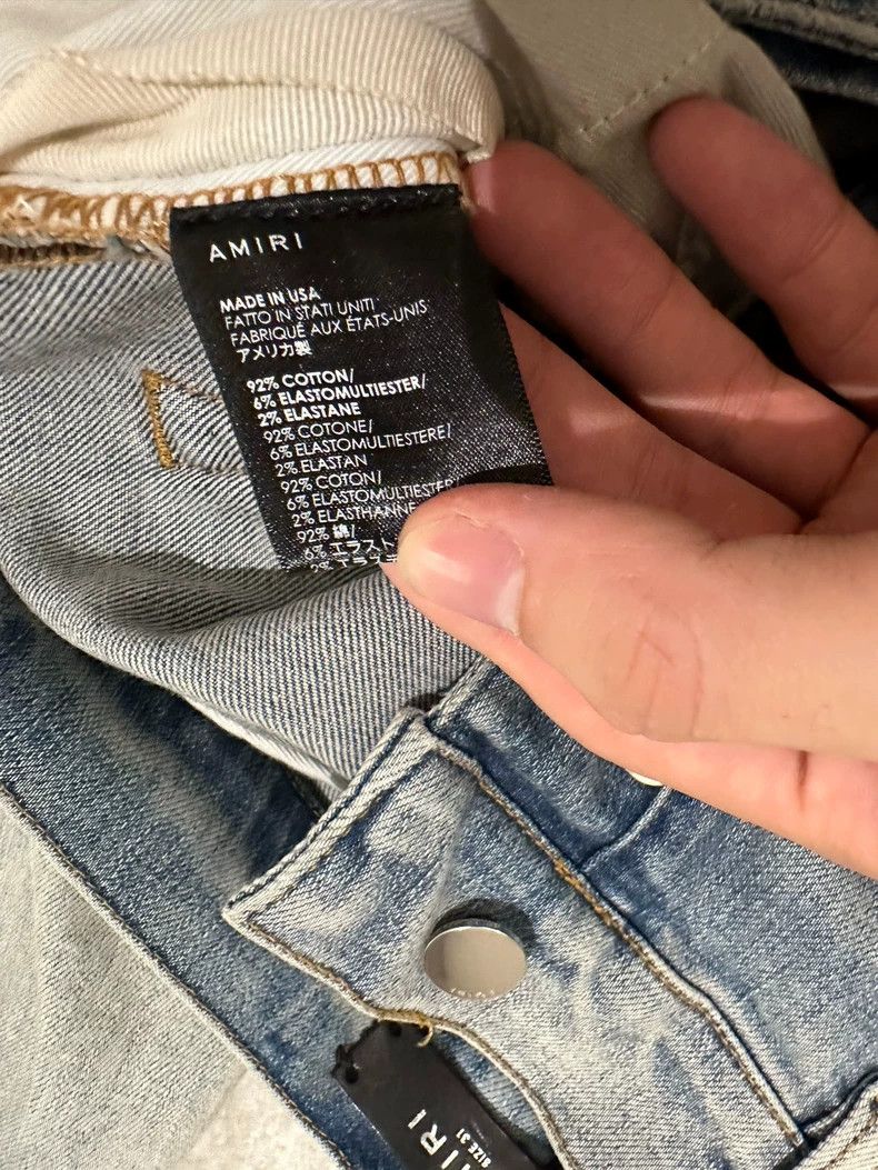 Amiri Amiri 22 Patchwork Blue Denim Jeans Size US 31 - 7 Thumbnail