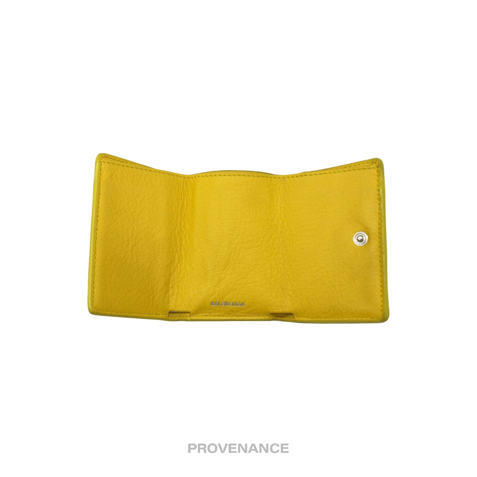 Balenciaga 🔴 Balenciaga Papier Mini Wallet - Yellow Leather Size ONE SIZE - 6 Thumbnail