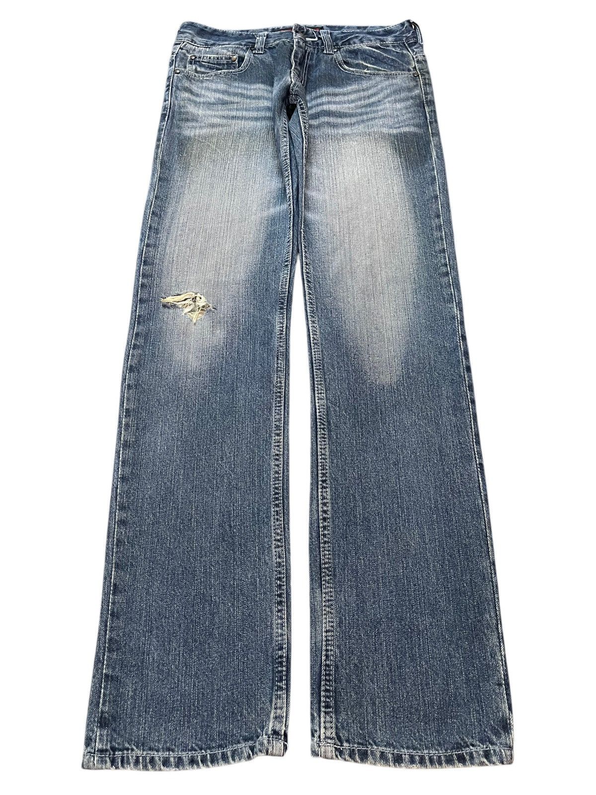 Vintage Japanese Brand Faded Distress Style Jeans