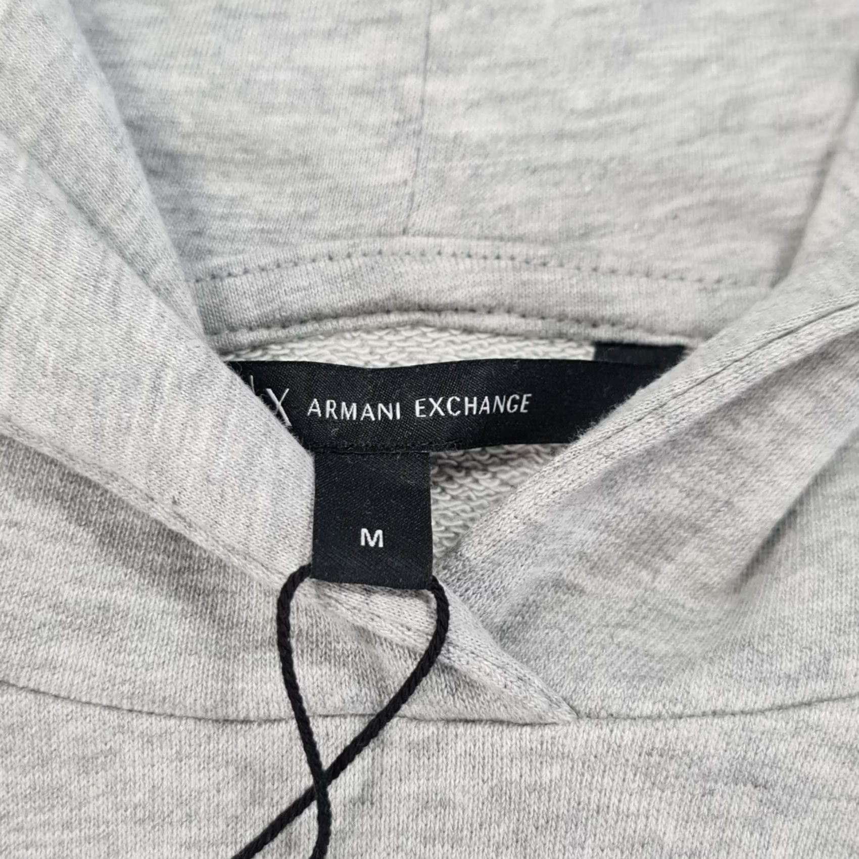Armani Exchange Armani Exchange Womens Hoodie Grey Medium Cotton Logo Pullover Sweatshirt Size M / US 6-8 / IT 42-44 - 3 Thumbnail