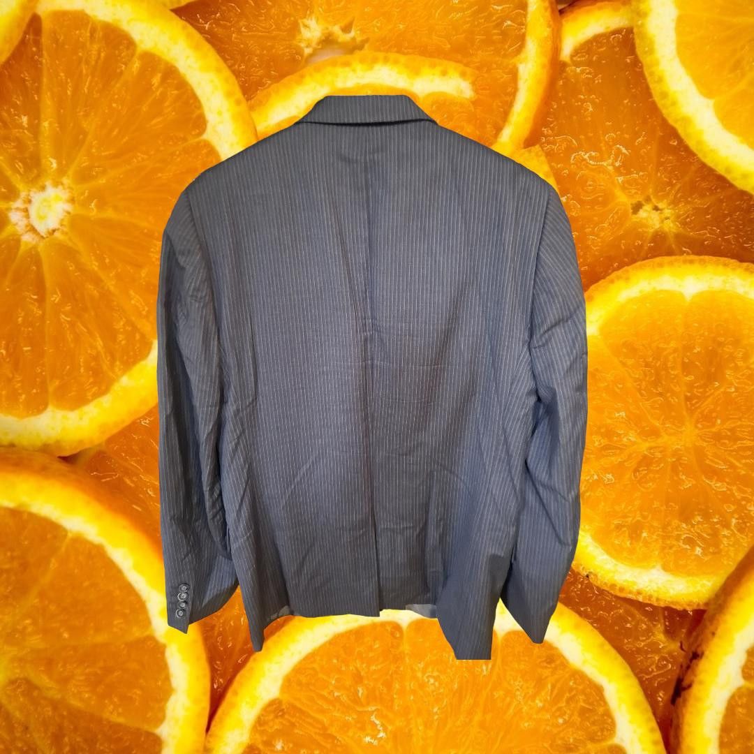Calvin Klein Calvin Klein Slim Fit Gray Pinstripe 2 Button Blazer Size 40 Size 40R - 8 Thumbnail