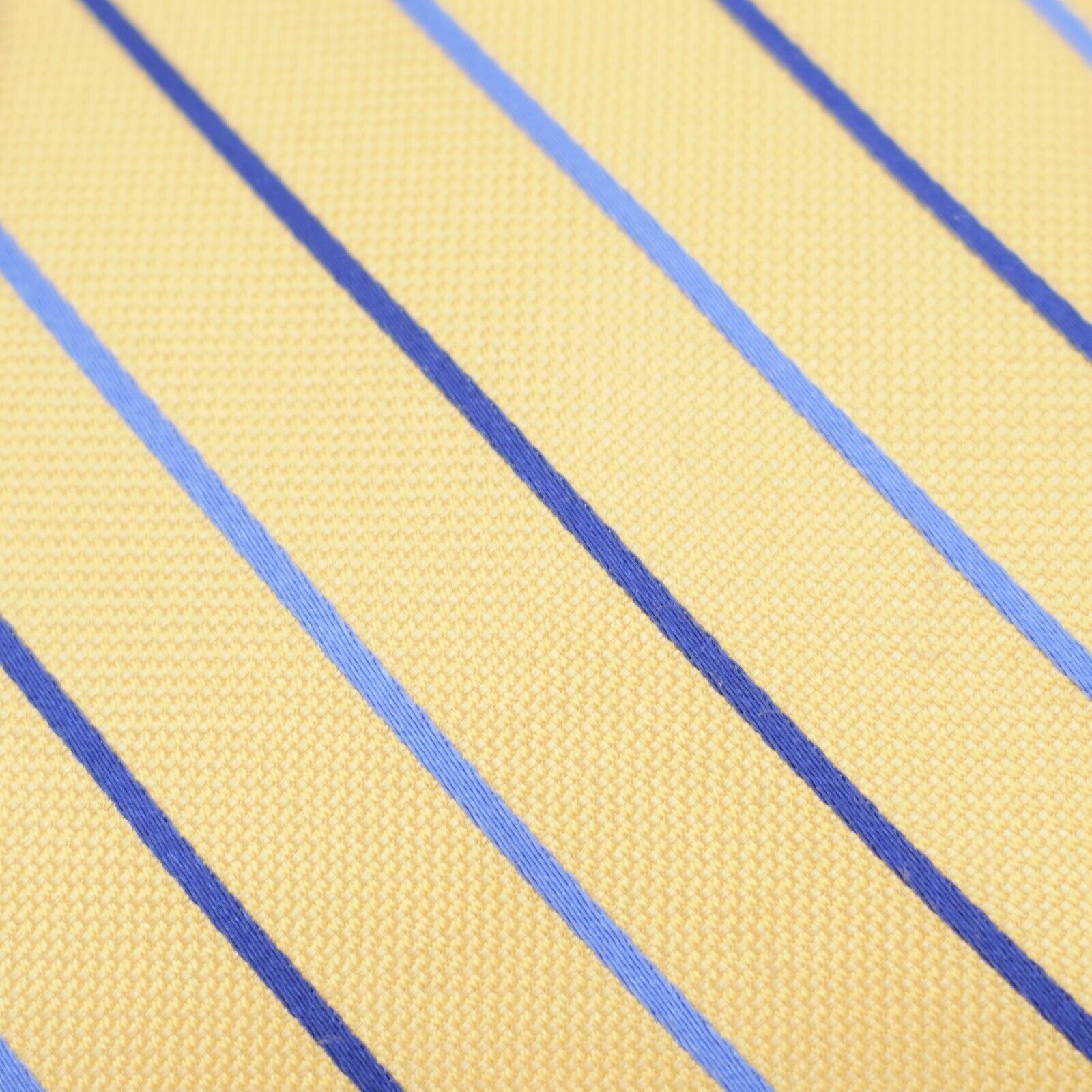 Chaps Chaps Yellow Blue Woven Striped Silk Tie Size ONE SIZE - 2 Thumbnail