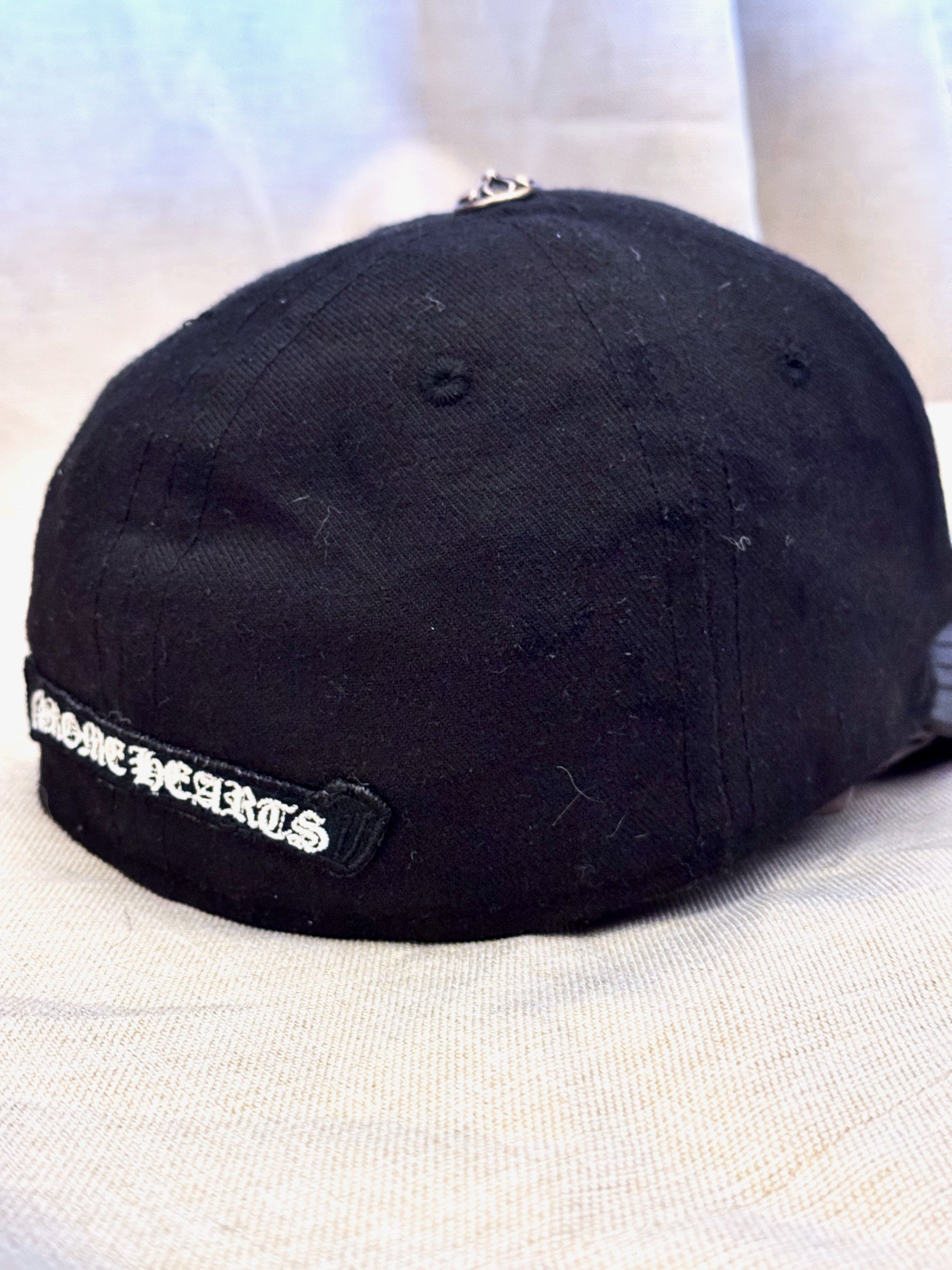 Chrome Hearts Chrome Hearts Vintage Black 'CH' Logo Cap w/ Leather Brim Size ONE SIZE - 3 Thumbnail