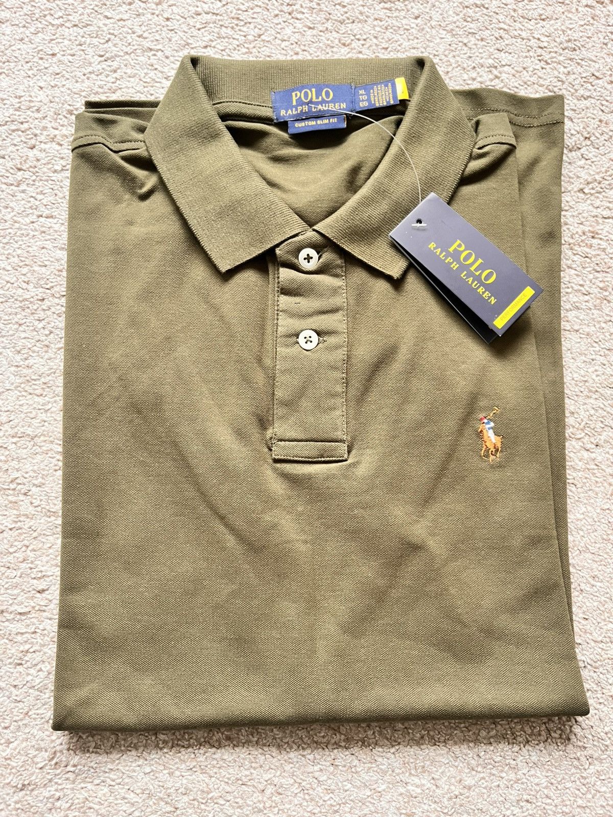 Polo Ralph Lauren Polo Ralph Lauren Polo Shirt Khaki Size US XL / EU 56 / 4 - 5 Thumbnail