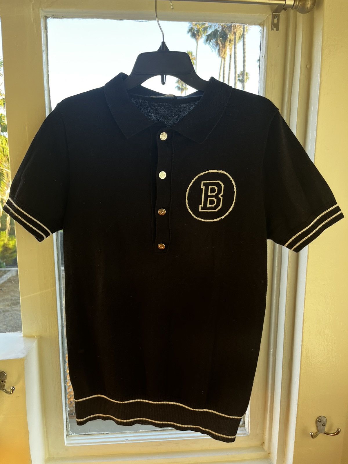 Balmain Balmain Paris Black Cotton Polo size M Size US M / EU 48-50 / 2 - 2 Thumbnail