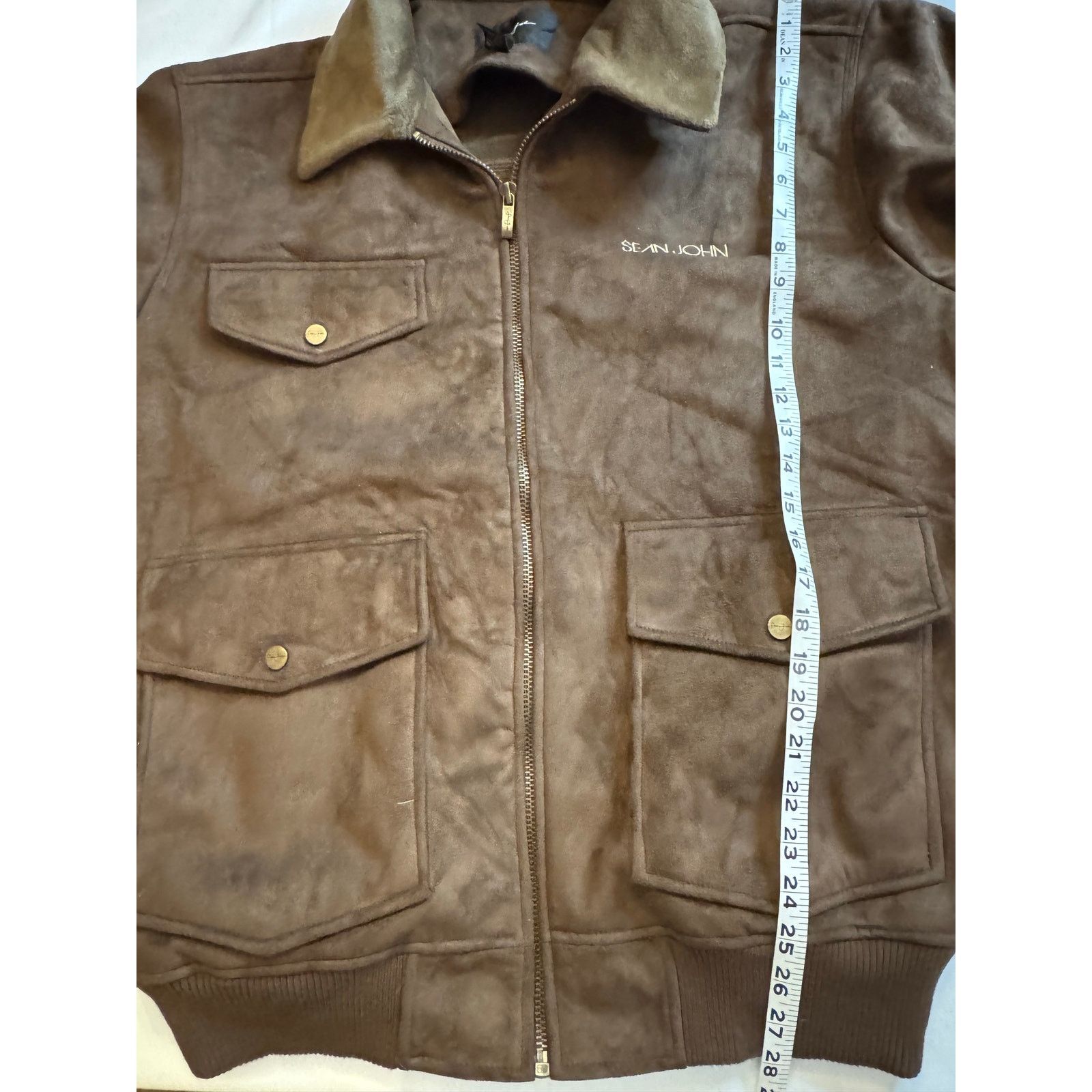 Sean John Sean John G-III Apparel Bomber Jacket Faux-Suede Men Sz L Size US L / EU 52-54 / 3 - 12 Thumbnail