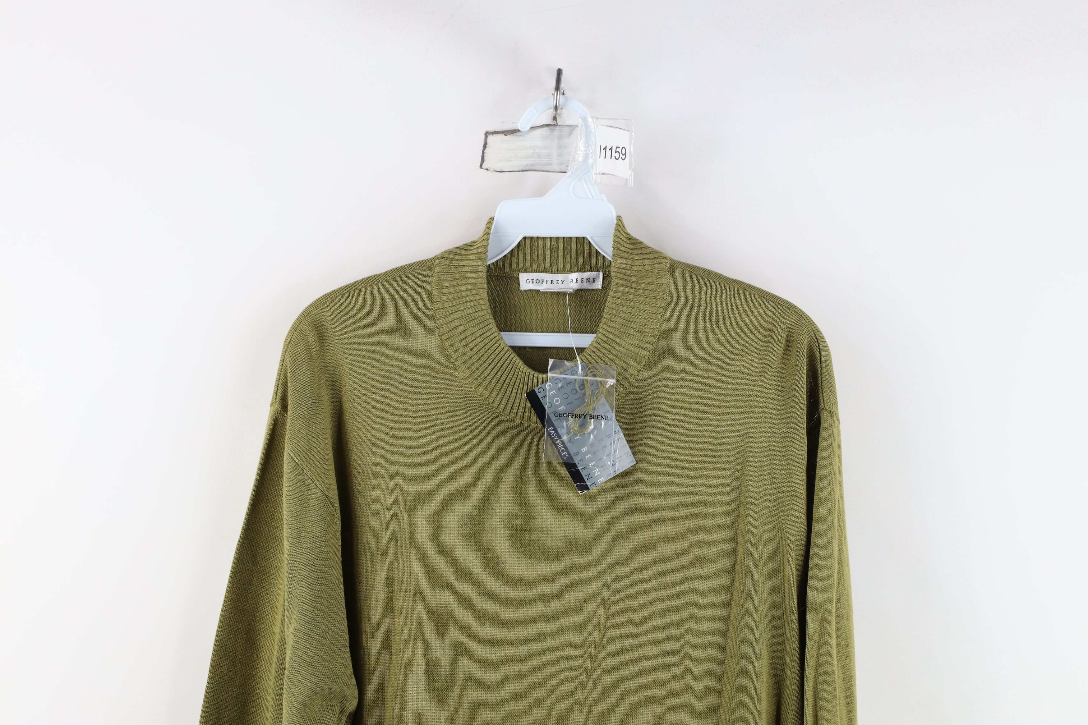 Vintage Deadstock Vintage 90s Streetwear Knit Mock Neck Sweater Size US L / EU 52-54 / 3 - 2 Thumbnail
