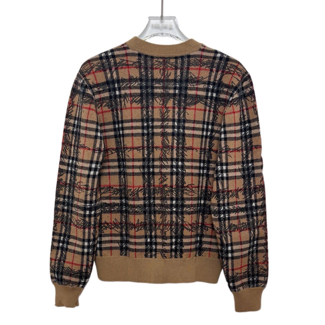 Burberry Burberry Check Graffiti Pullover Sweater Women Khaki K26WX Size M / US 6-8 / IT 42-44 - 2 Thumbnail