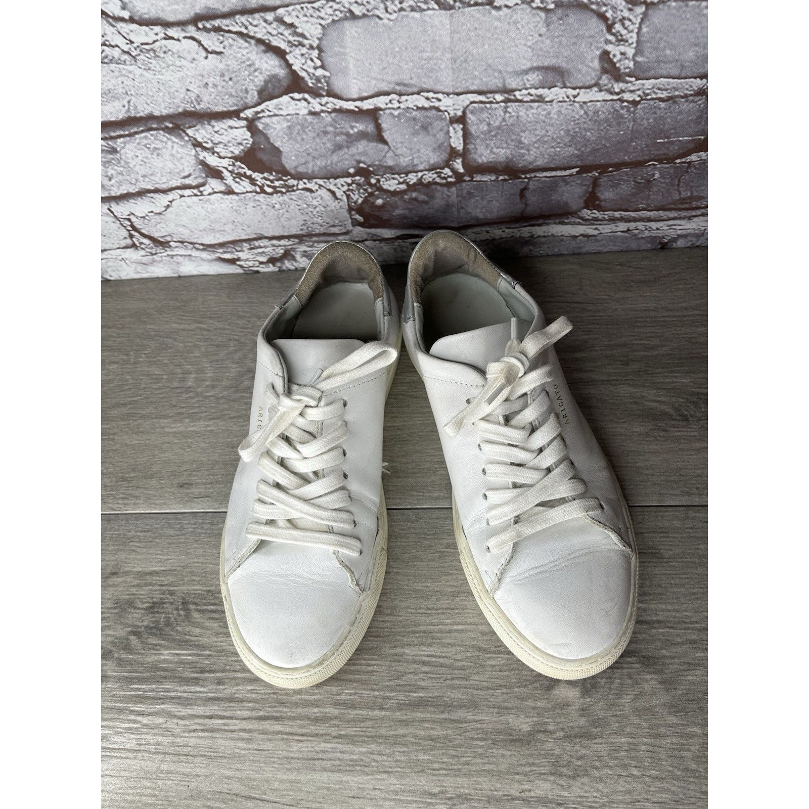 Axel Arigato Axel Arigato Womens Size 7.5 White Silver Sneakers Leather L Size US 7.5 / IT 37.5 - 3 Thumbnail