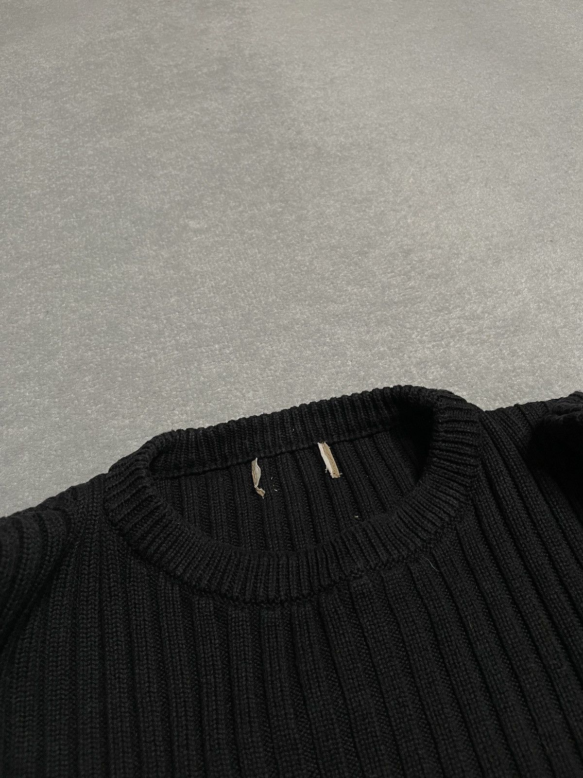 Vintage Vintage Black Striped Knitwear Opium Jumper Sweater Drip Size US L / EU 52-54 / 3 - 4 Thumbnail