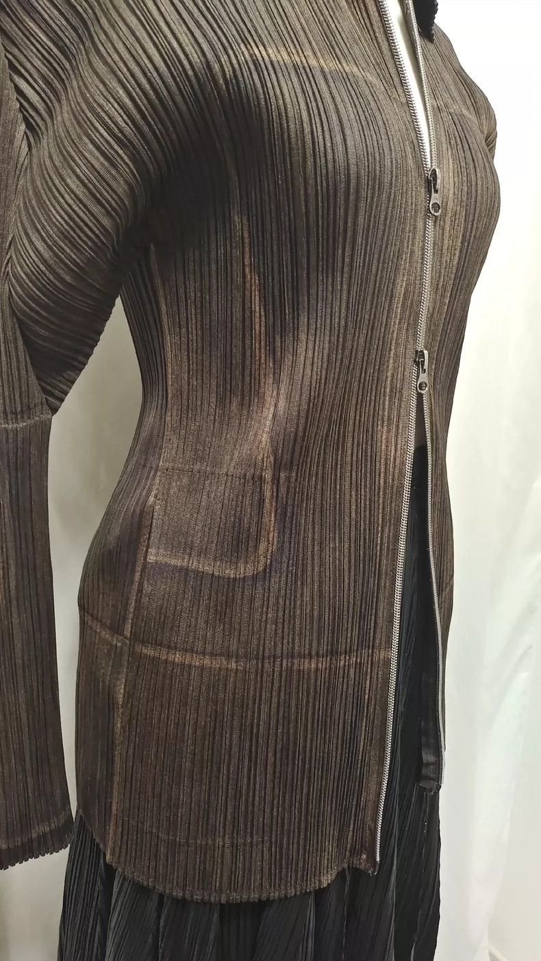Issey Miyake Issey Miyake size:4 Brown vintage zipper right-shoulder de Size M / US 6-8 / IT 42-44 - 2 Thumbnail