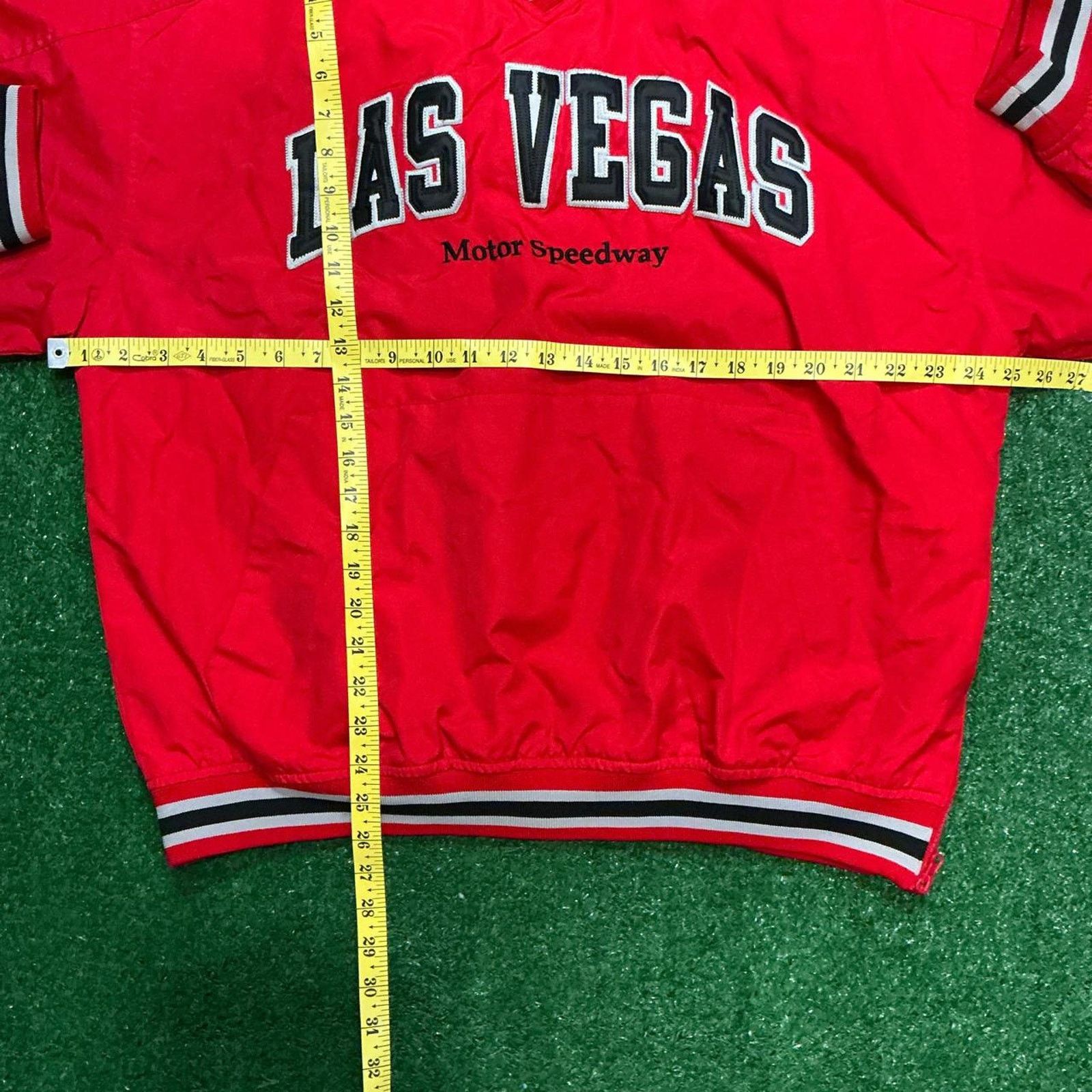 Vintage Vintage 90s Red Las Vegas Motor Speedway Racing Windbreaker Size US M / EU 48-50 / 2 - 5 Thumbnail