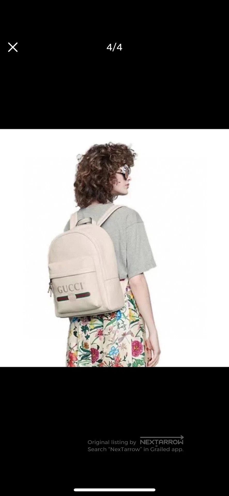Gucci gucci white leather print backpack for unisex. Size ONE SIZE - 8 Thumbnail