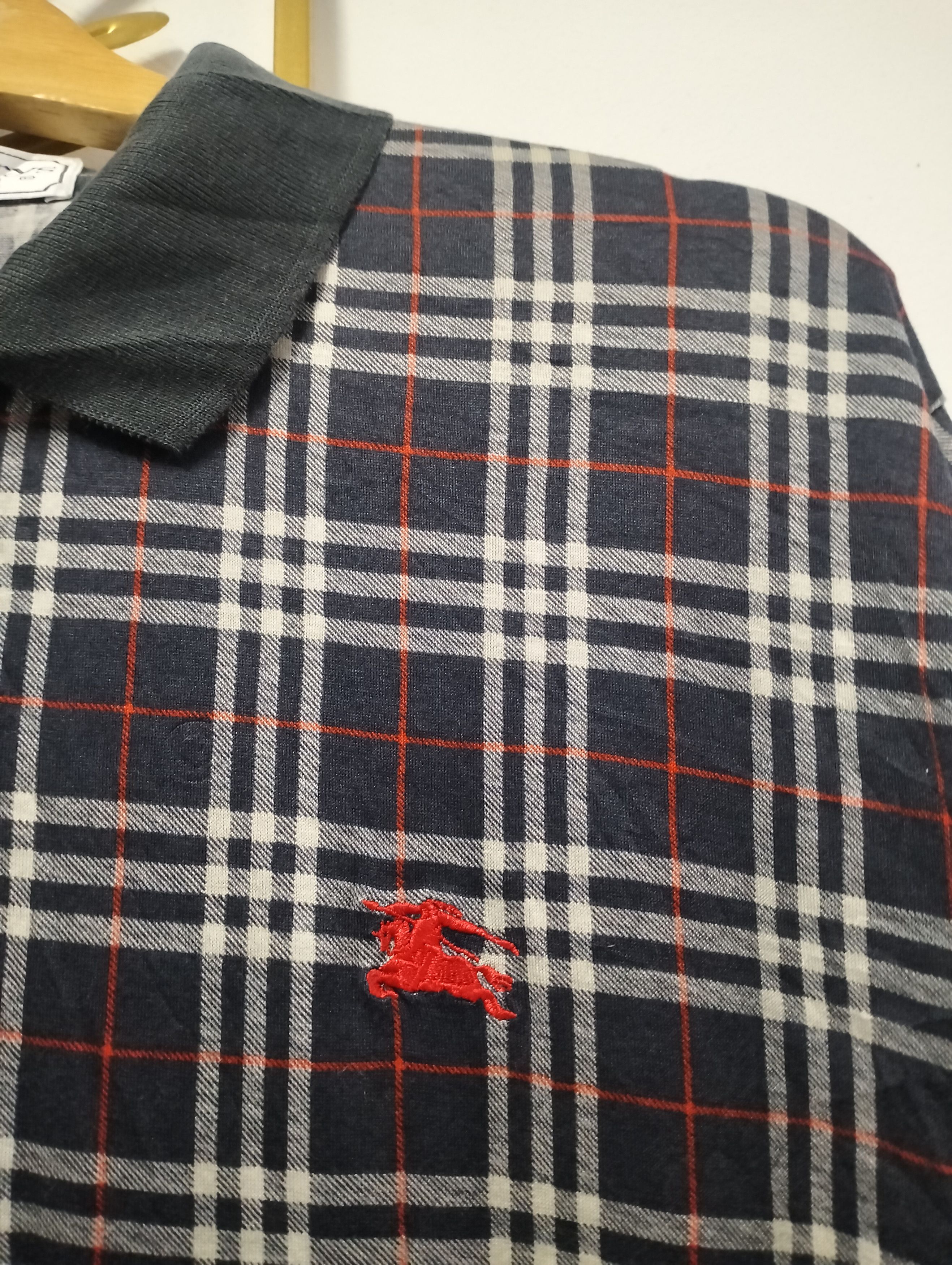 Burberry × Vintage Vintage Burberry Nova Check Longsleeve Polo Tshirt Size US M / EU 48-50 / 2 - 3 Thumbnail