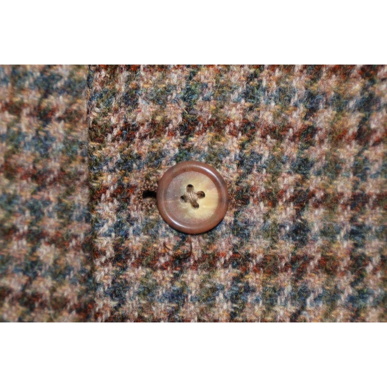 Harris Tweed Vintage Harris Tweed Lands End Blazer Brown Beige Wool Size 44R - 6 Thumbnail