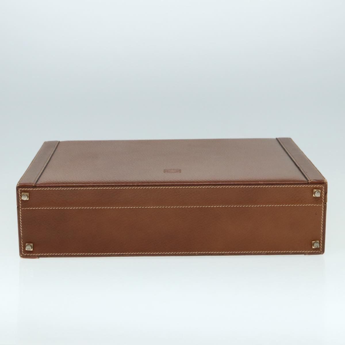 Loewe LOEWE Anagram Attache Case Trunk Leather Brown Gold Size ONE SIZE - 5 Thumbnail