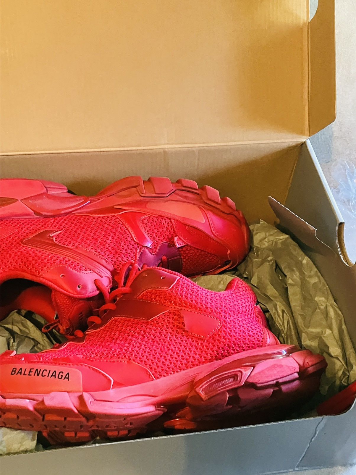 Balenciaga Baenciaga track runner 3 red size 43 US 10 Size US 10 / EU 43 - 10 Thumbnail