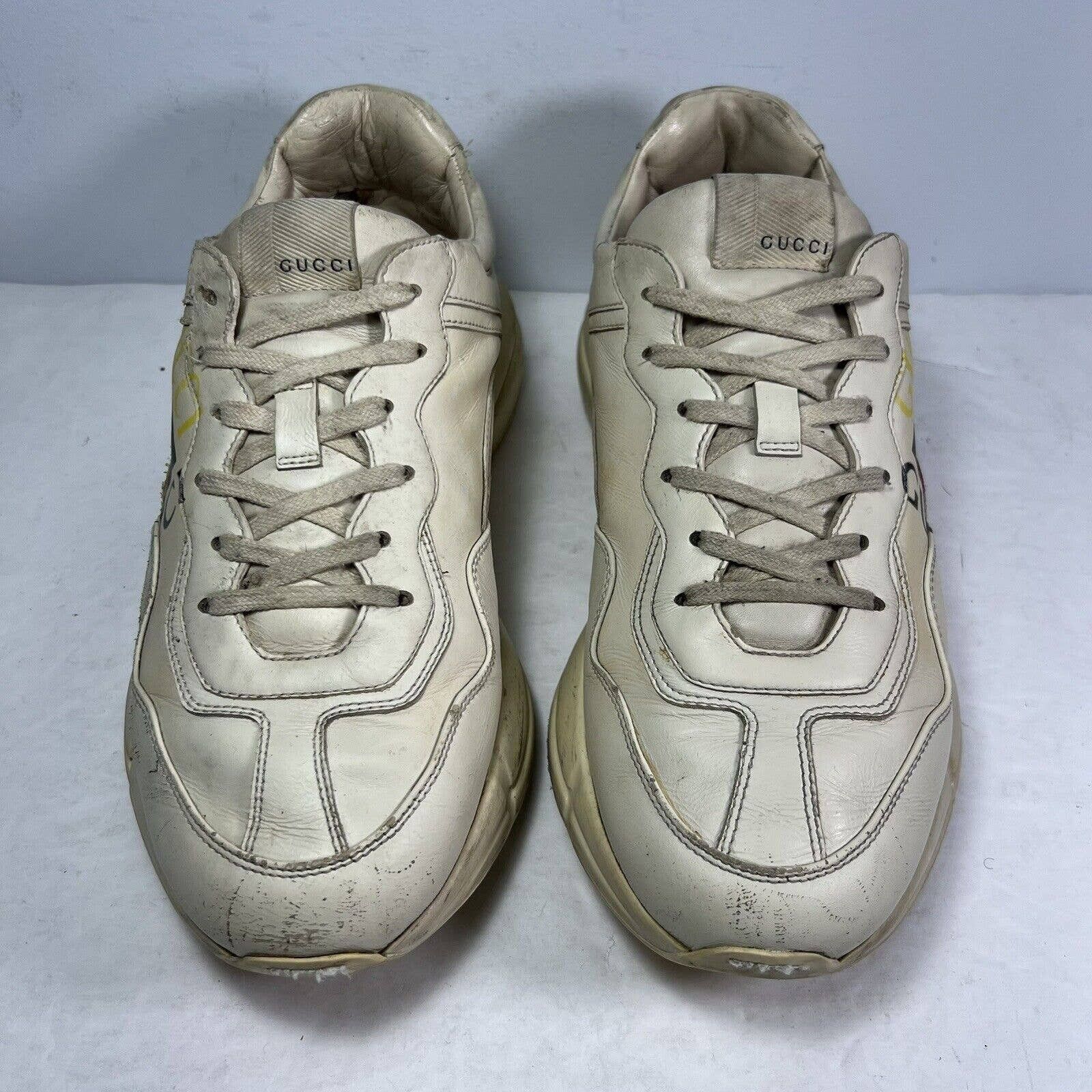 Gucci Gucci Rhyton Leather Sneaker Vintage Logo 500878 DRW00 9522 Size US 10 / EU 43 - 3 Thumbnail
