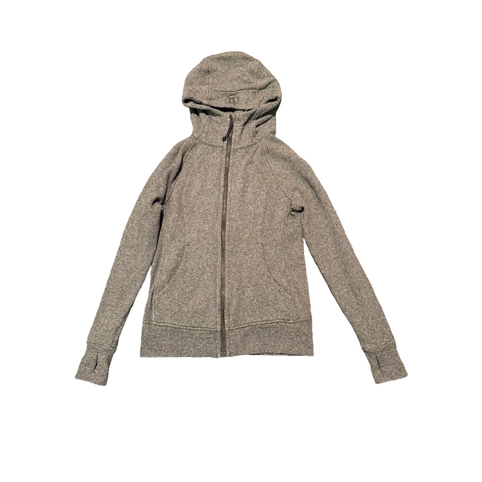 Lululemon VINTAGE Lululemon Scuba Hoodie Womens Heather Gray Fabric Full Zip Embroidered Sz 6 Size M / US 6-8 / IT 42-44 - 2 Thumbnail