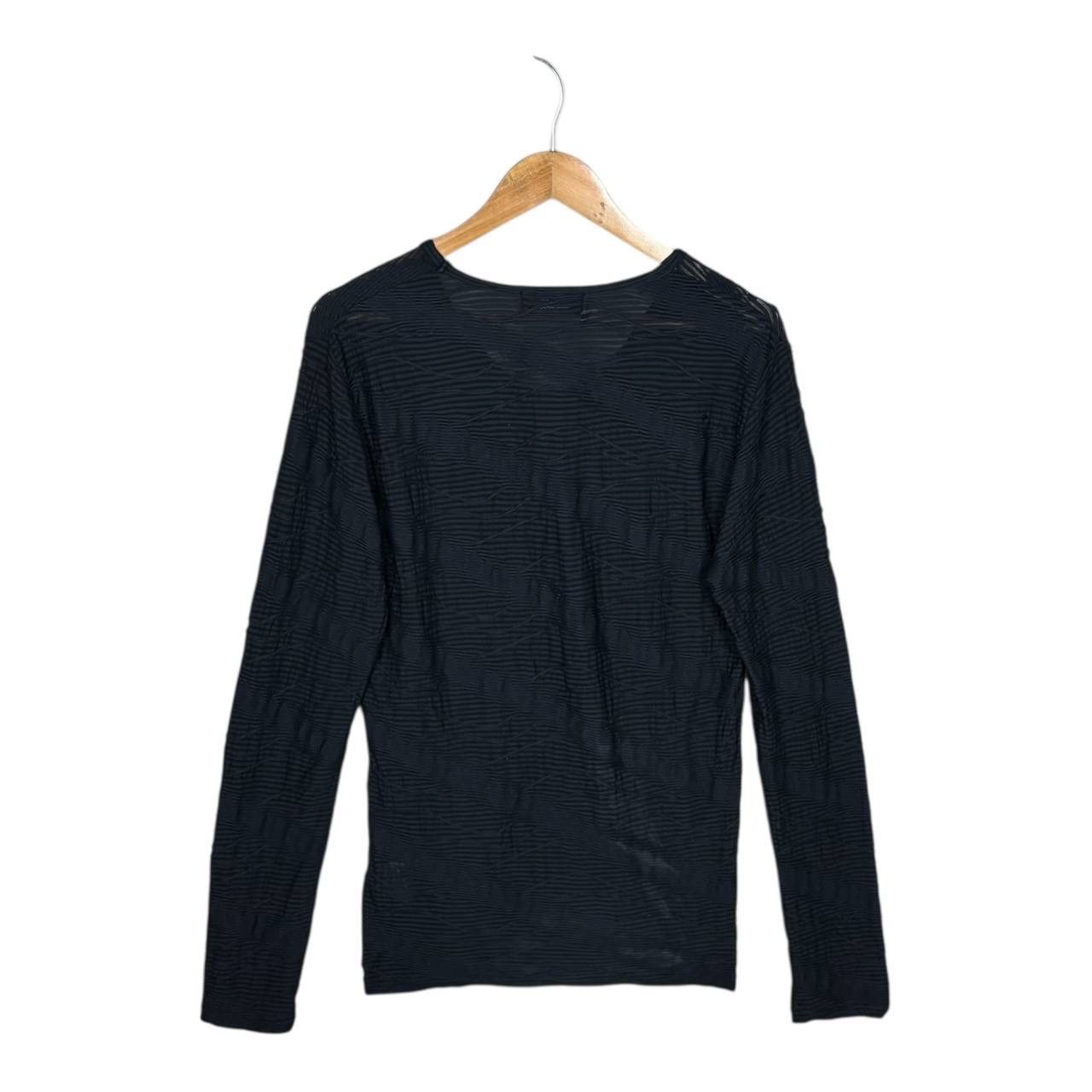 Tornado Mart Tornado Mart Archive 3D Textured Wavy Stripe L/S Shirt Size US M / EU 48-50 / 2 - 2 Thumbnail