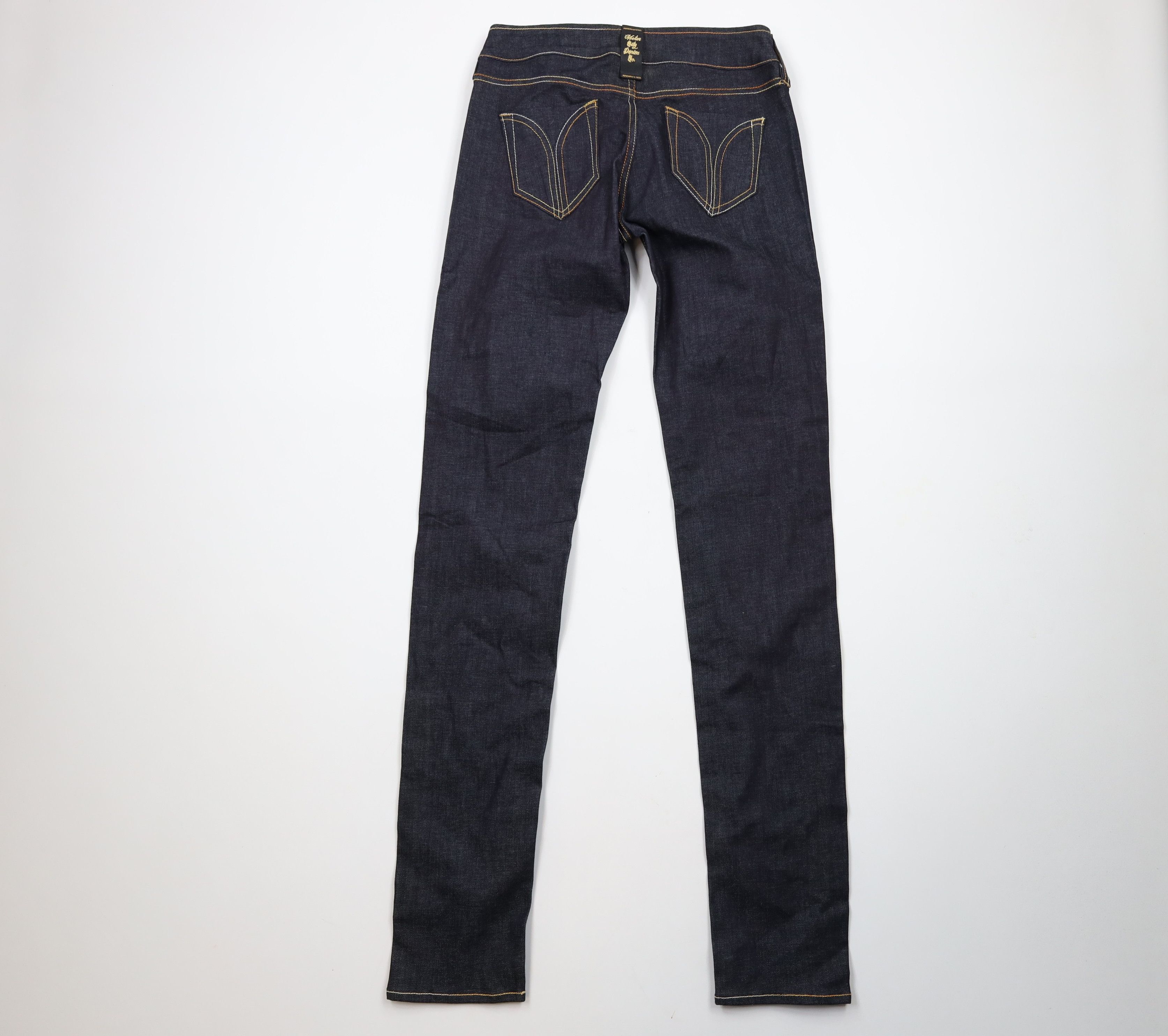 Vintage Motor City Denim Co Joe Faris Skinny Leg Jeans Indigo USA Size 27" / US 4 / IT 40 - 8 Thumbnail