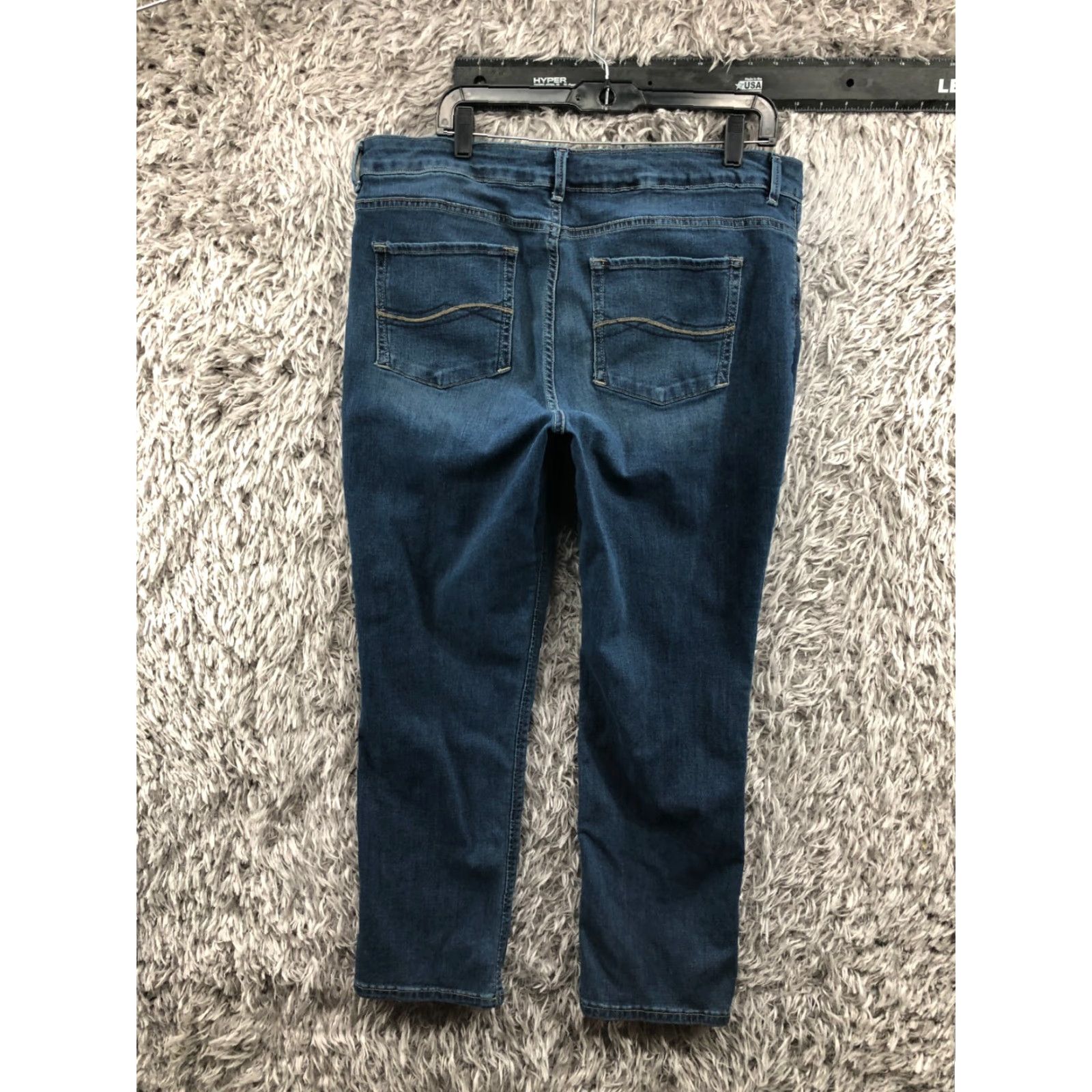 Lee LEE Premium Classic Jeans Woman Size 16 Short Blue Straight 5-Pocket Denim Size 38" / US 16 / IT 52 - 5 Thumbnail