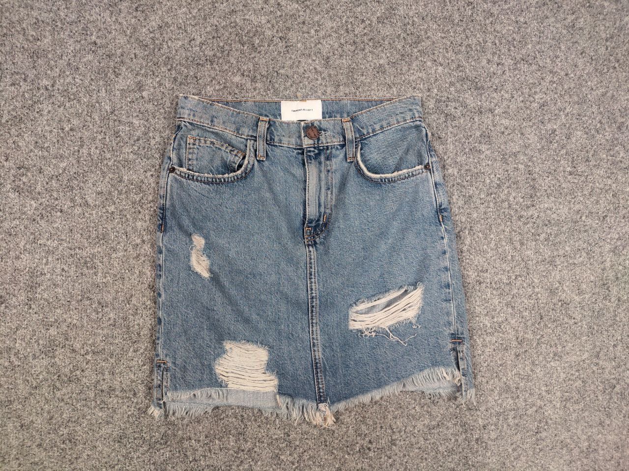 Current/Elliot Current Elliott Design mini Distressed denim Blue Skirt Size 25" / US 0 / IT 36 - 7 Thumbnail